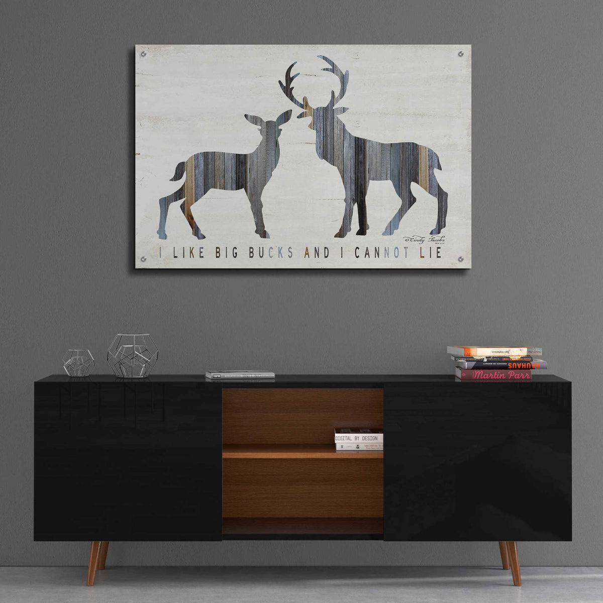 Epic Art 'I Like Big Bucks' by Cindy Jacobs, Acrylic Glass Wall Art,36x24