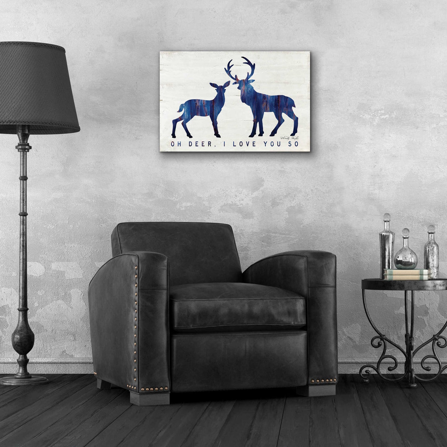 Epic Art 'Oh Deer, I Love You So' by Cindy Jacobs, Acrylic Glass Wall Art,24x16