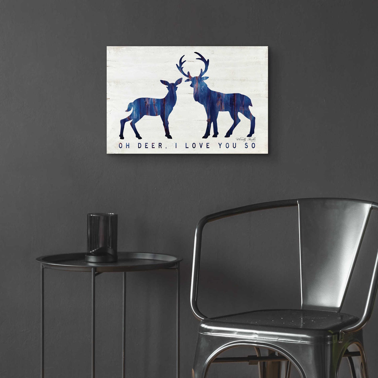 Epic Art 'Oh Deer, I Love You So' by Cindy Jacobs, Acrylic Glass Wall Art,24x16