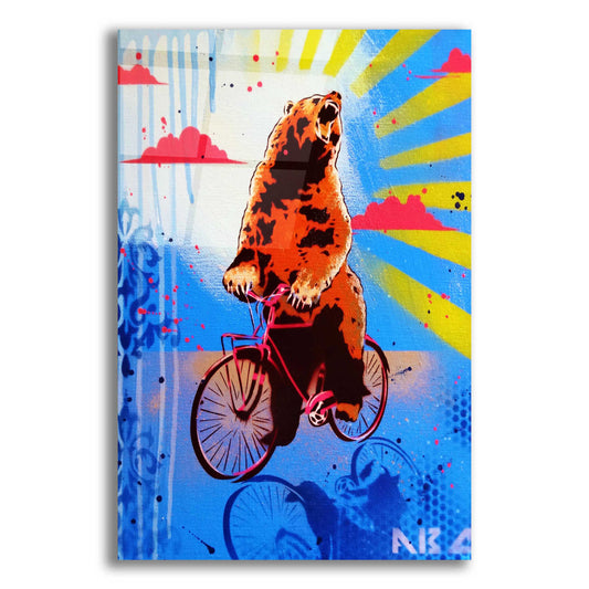 Epic Art 'Bear Back Rider' by AbcArtAttack, Acrylic Glass Wall Art