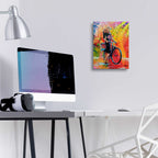 Epic Art 'Cycle Soaring' by AbcArtAttack, Acrylic Glass Wall Art,12x16