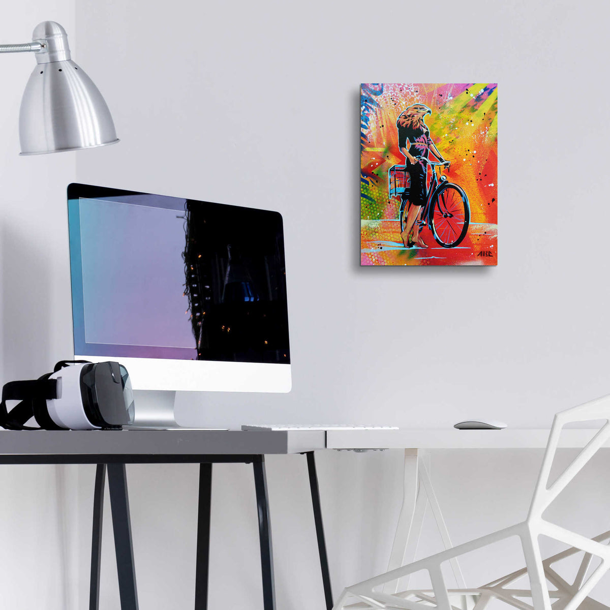 Epic Art 'Cycle Soaring' by AbcArtAttack, Acrylic Glass Wall Art,12x16