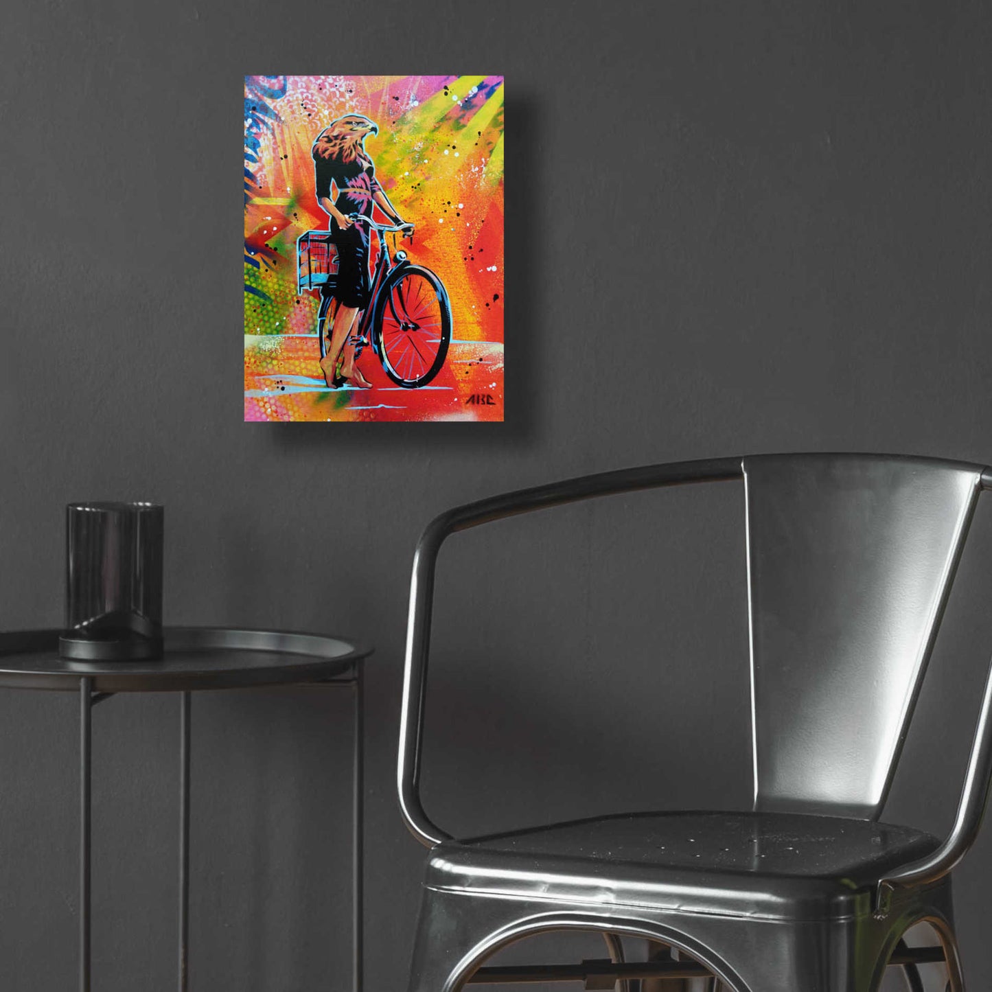 Epic Art 'Cycle Soaring' by AbcArtAttack, Acrylic Glass Wall Art,12x16