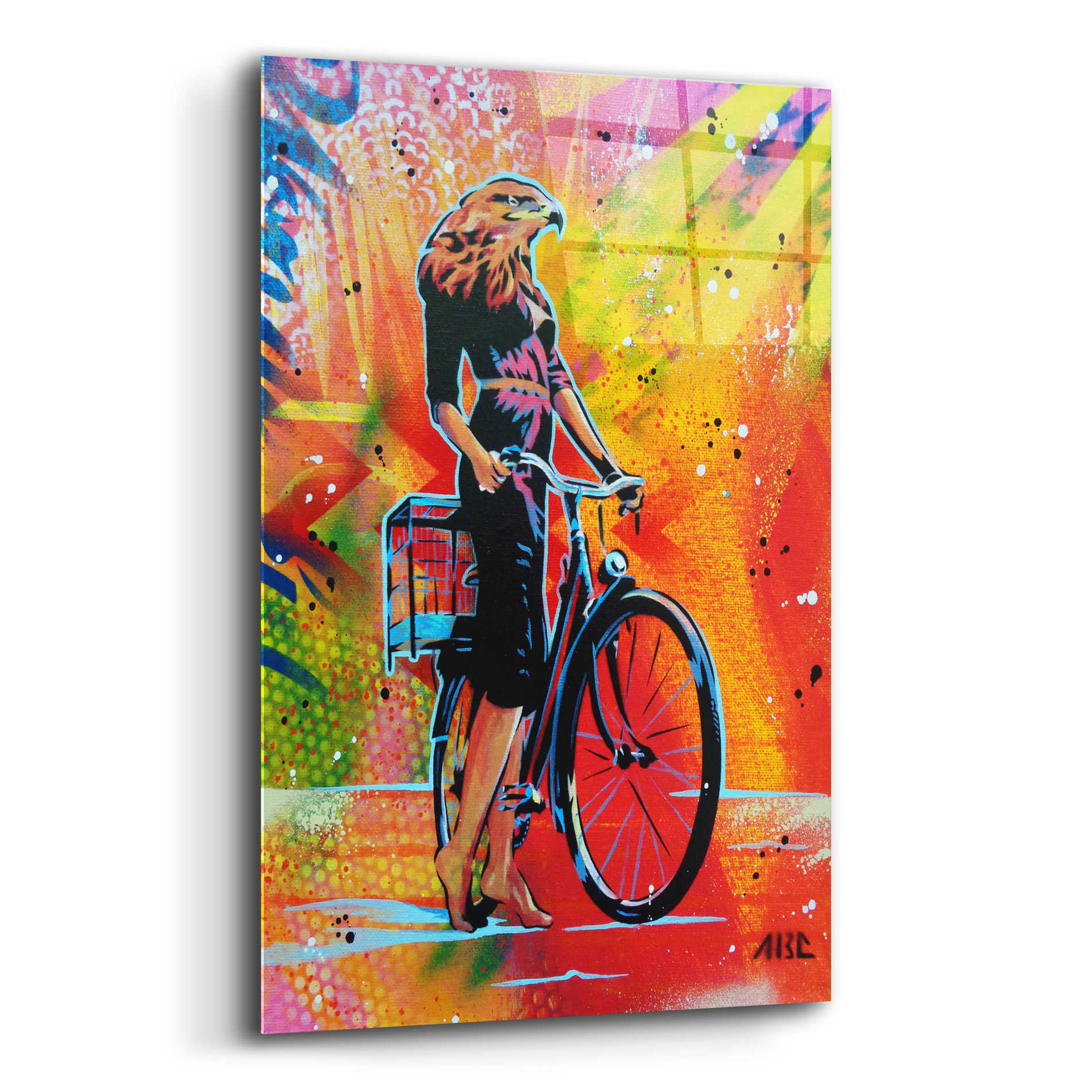 Epic Art 'Cycle Soaring' by AbcArtAttack, Acrylic Glass Wall Art,16x24