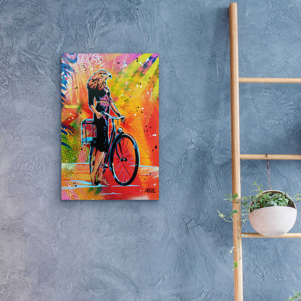 Epic Art 'Cycle Soaring' by AbcArtAttack, Acrylic Glass Wall Art,16x24