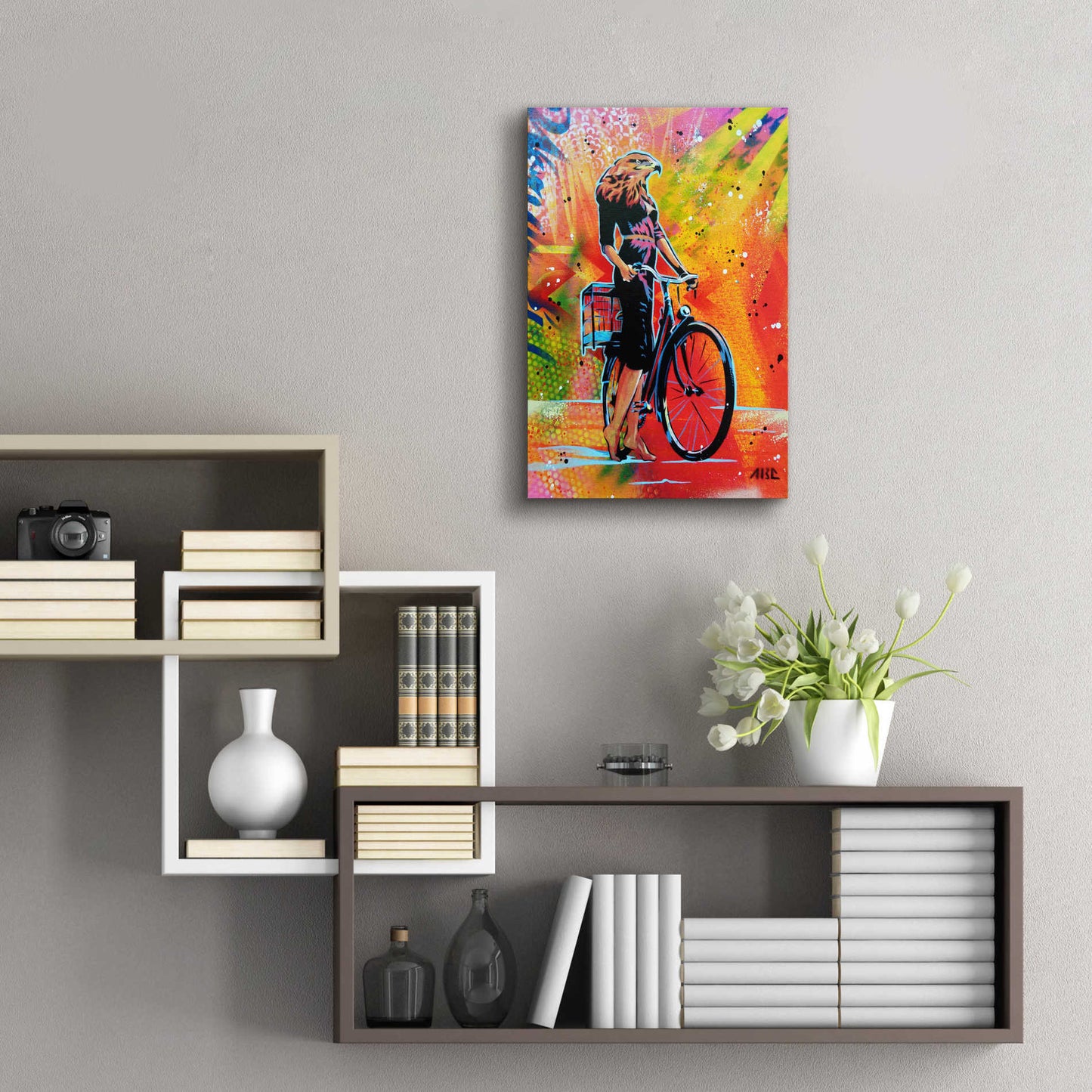Epic Art 'Cycle Soaring' by AbcArtAttack, Acrylic Glass Wall Art,16x24