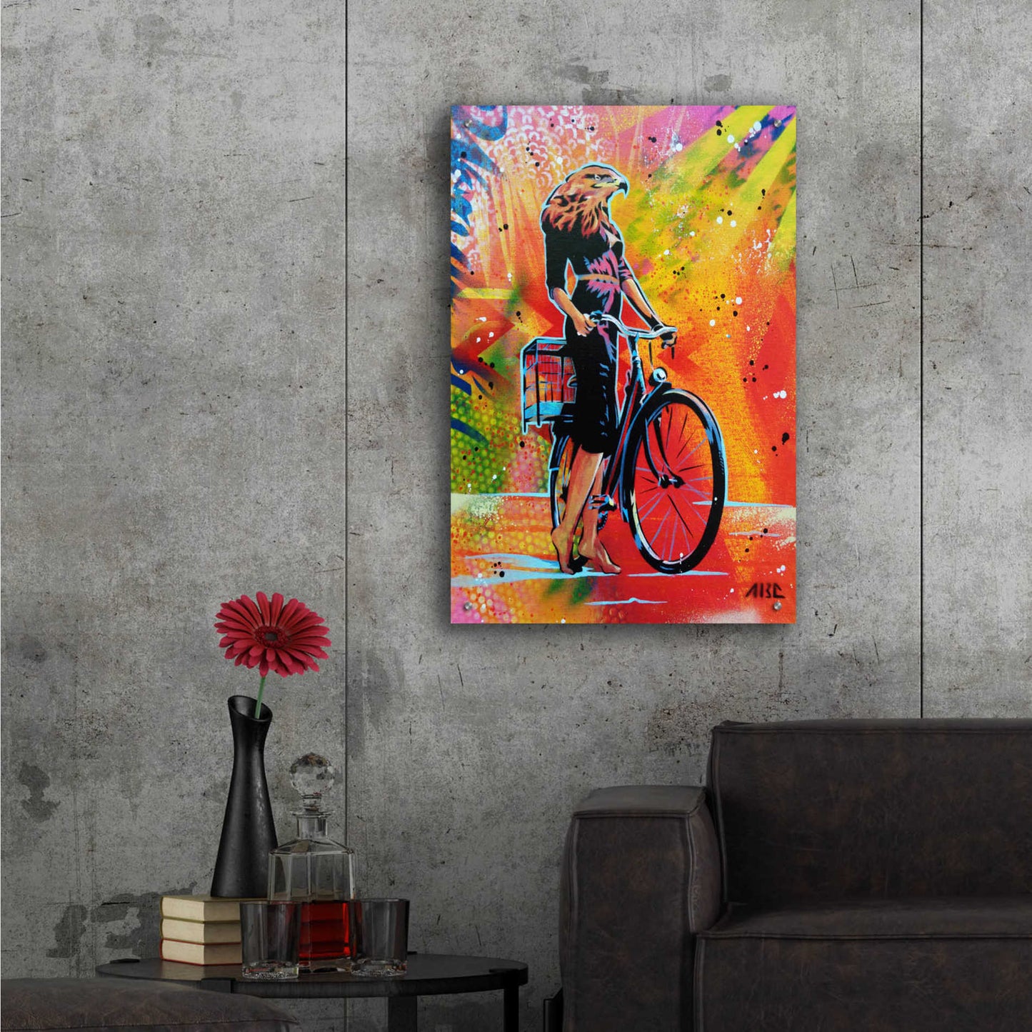 Epic Art 'Cycle Soaring' by AbcArtAttack, Acrylic Glass Wall Art,24x36