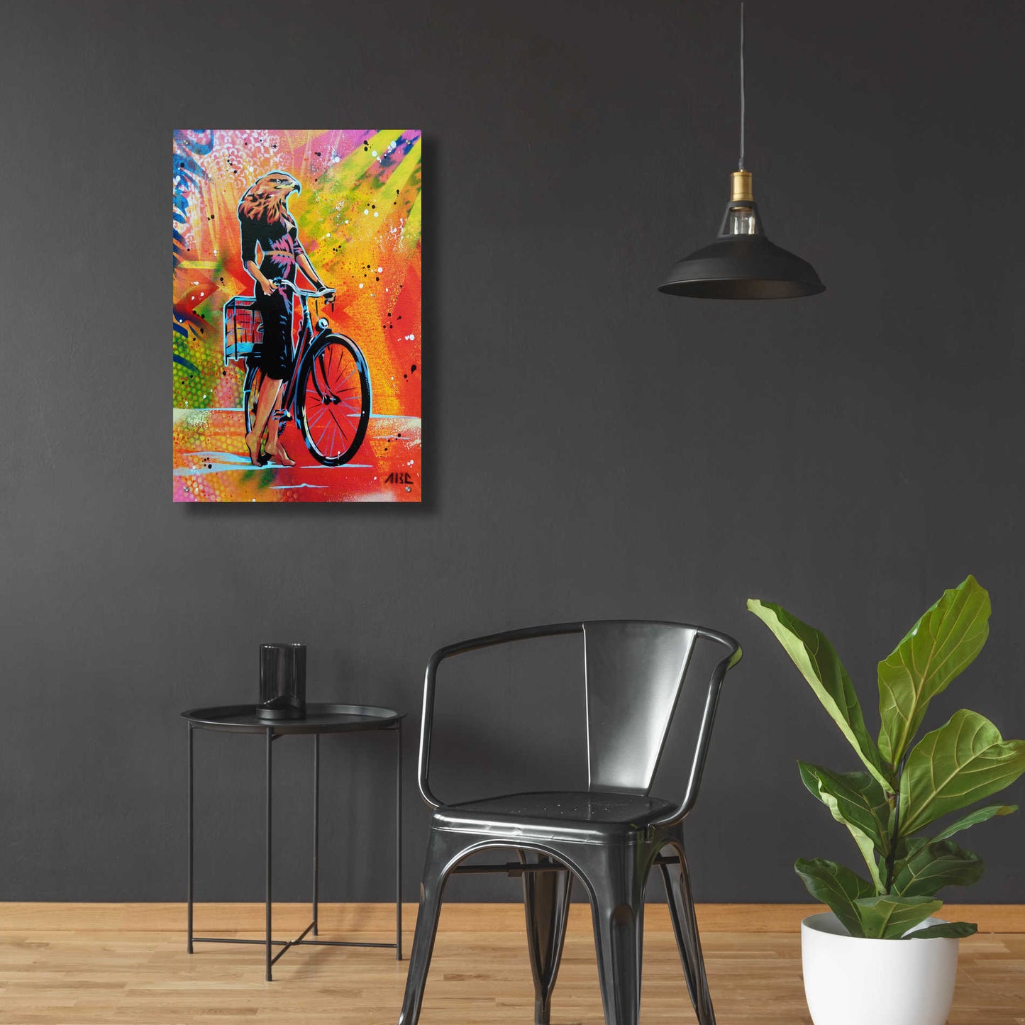 Epic Art 'Cycle Soaring' by AbcArtAttack, Acrylic Glass Wall Art,24x36