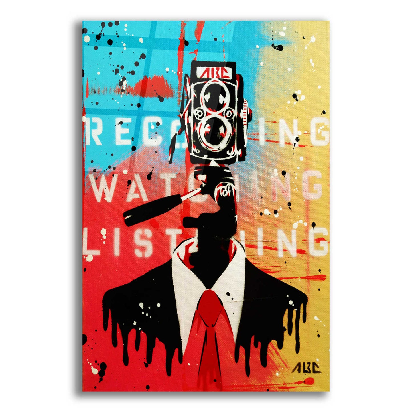 Epic Art 'NSA Camera Man' by AbcArtAttack, Acrylic Glass Wall Art,12x16