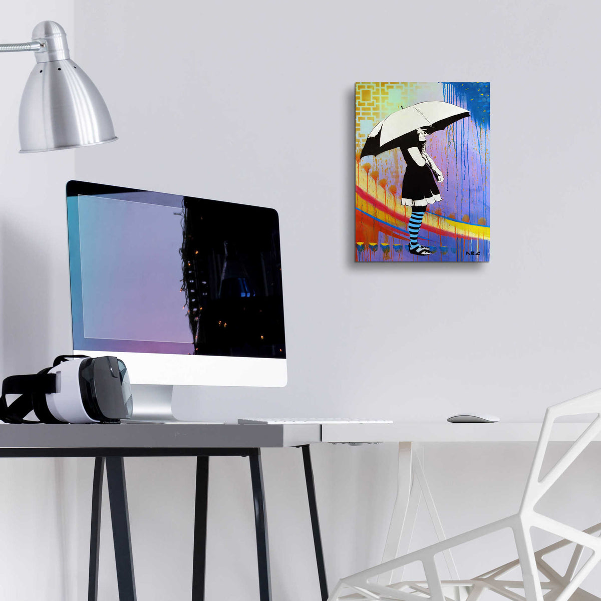 Epic Art 'Waiting for the Rain' by AbcArtAttack, Acrylic Glass Wall Art,12x16