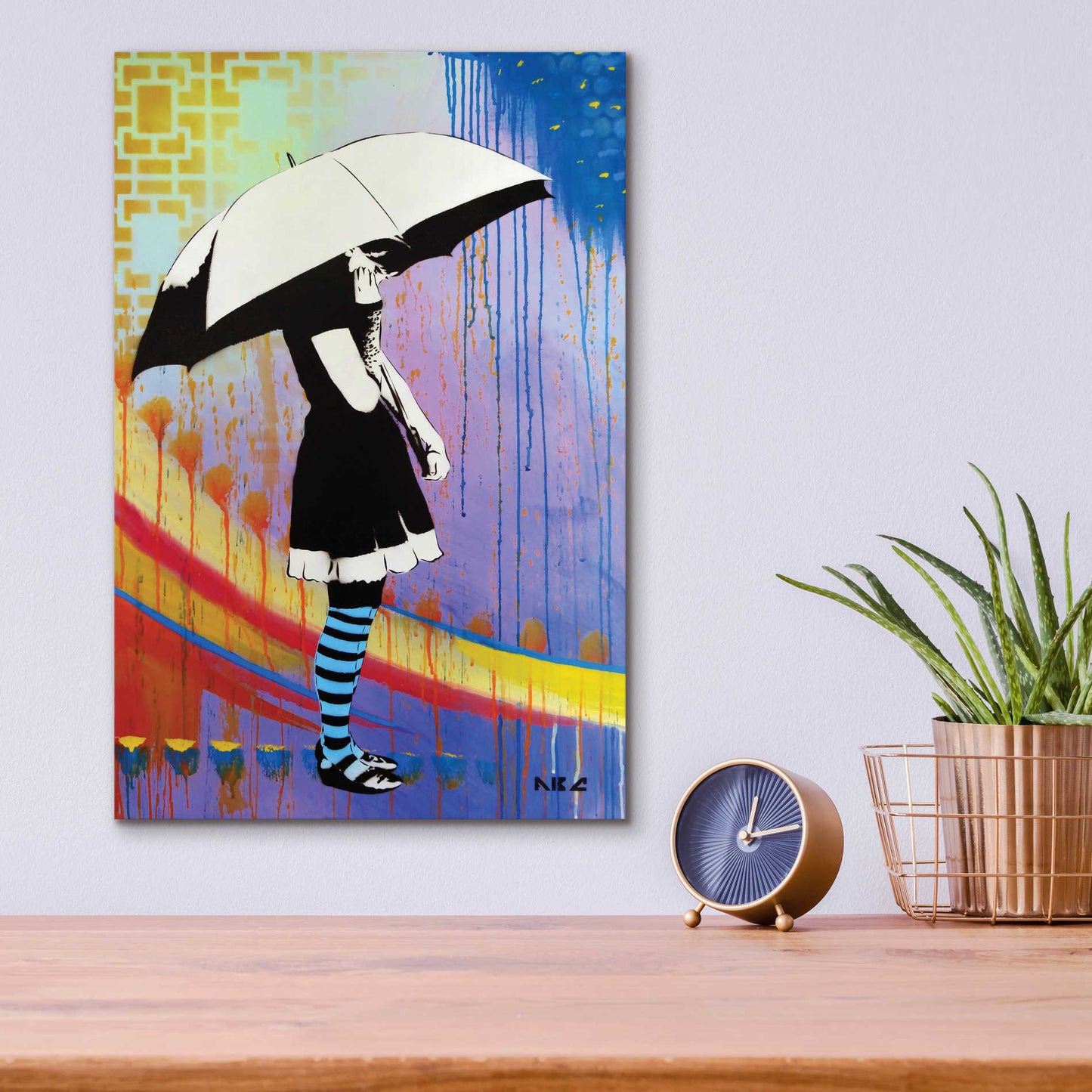 Epic Art 'Waiting for the Rain' by AbcArtAttack, Acrylic Glass Wall Art,12x16