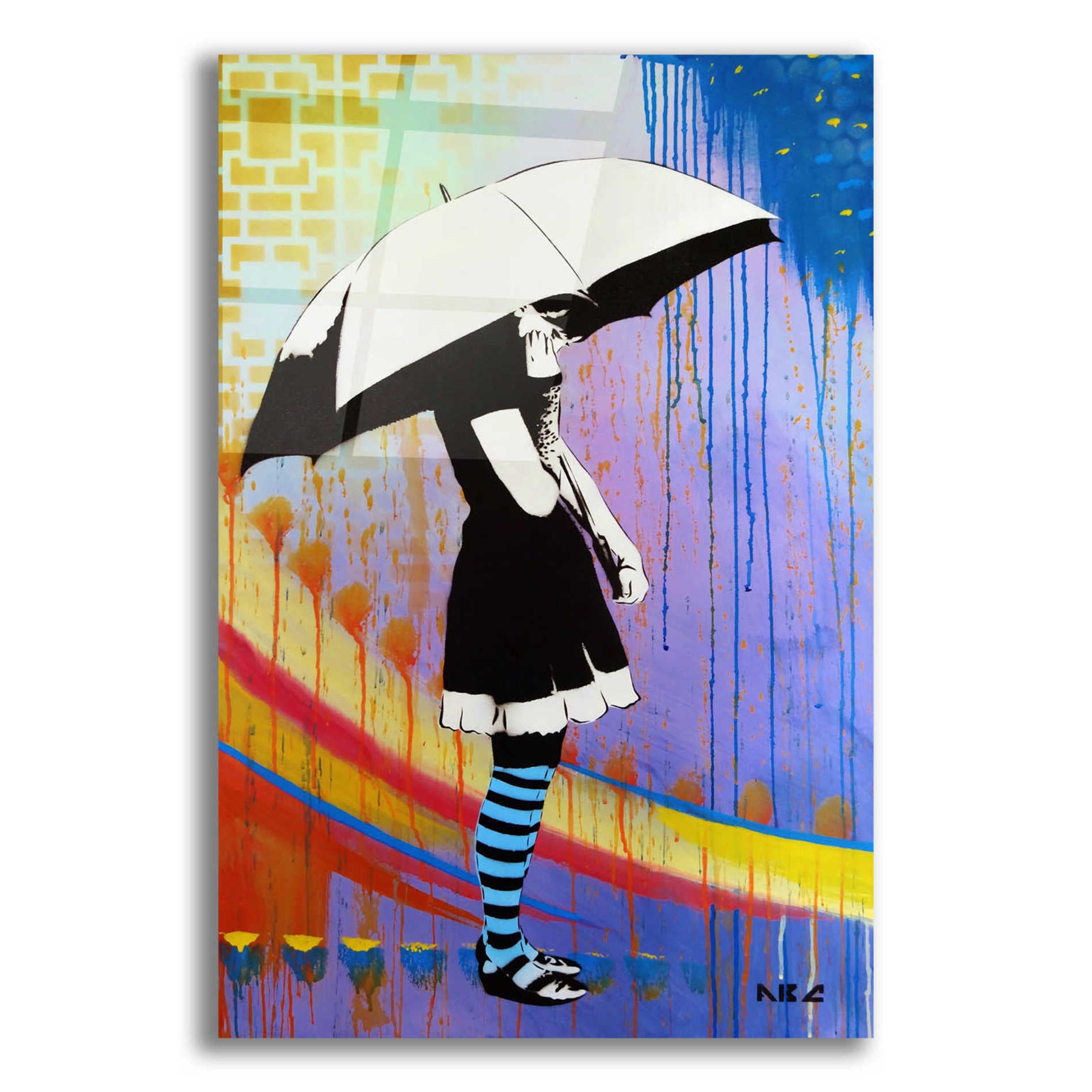 Epic Art 'Waiting for the Rain' by AbcArtAttack, Acrylic Glass Wall Art,12x16