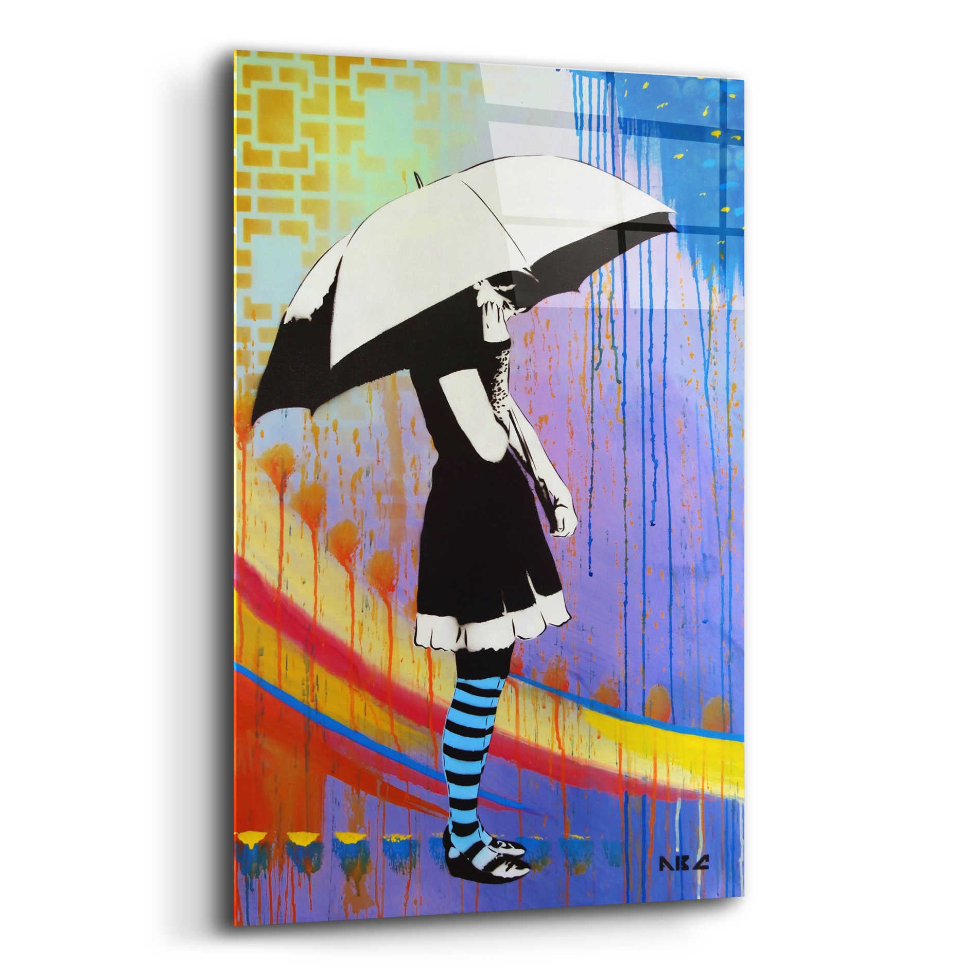 Epic Art 'Waiting for the Rain' by AbcArtAttack, Acrylic Glass Wall Art,16x24