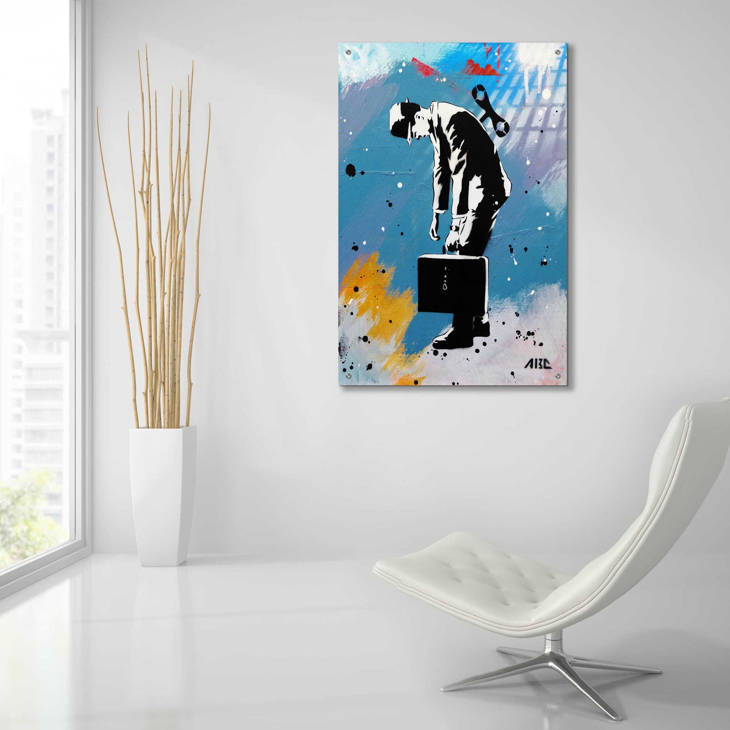 Epic Art 'Windup for the Wind Down' by AbcArtAttack, Acrylic Glass Wall Art,24x36