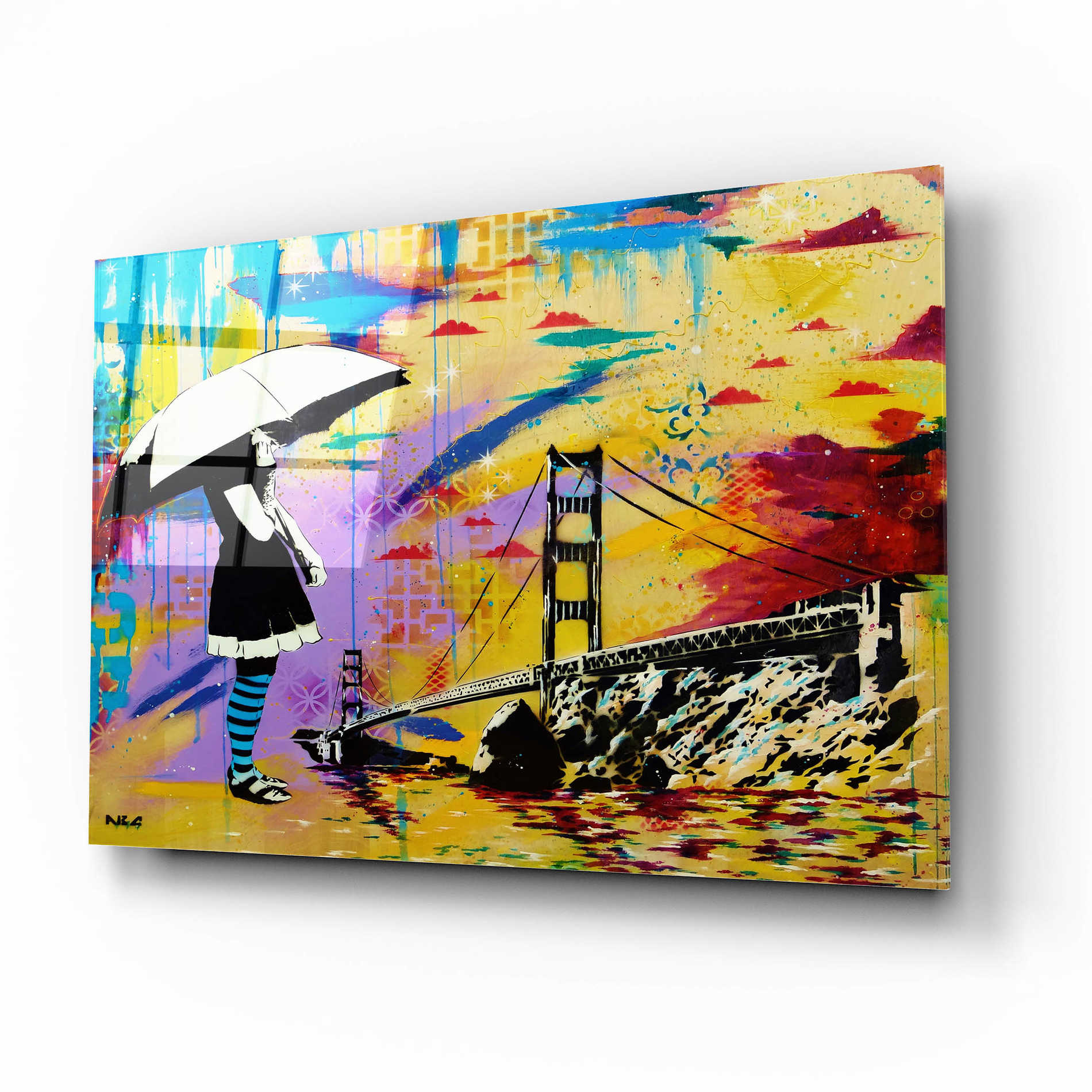 Epic Art 'Shelter at Bay' by AbcArtAttack, Acrylic Glass Wall Art,16x12