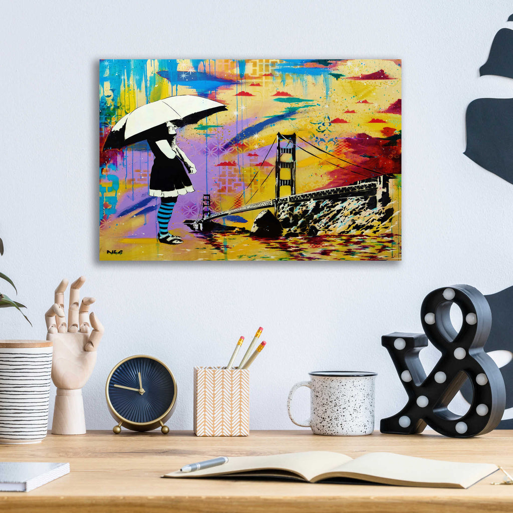 Epic Art 'Shelter at Bay' by AbcArtAttack, Acrylic Glass Wall Art,16x12