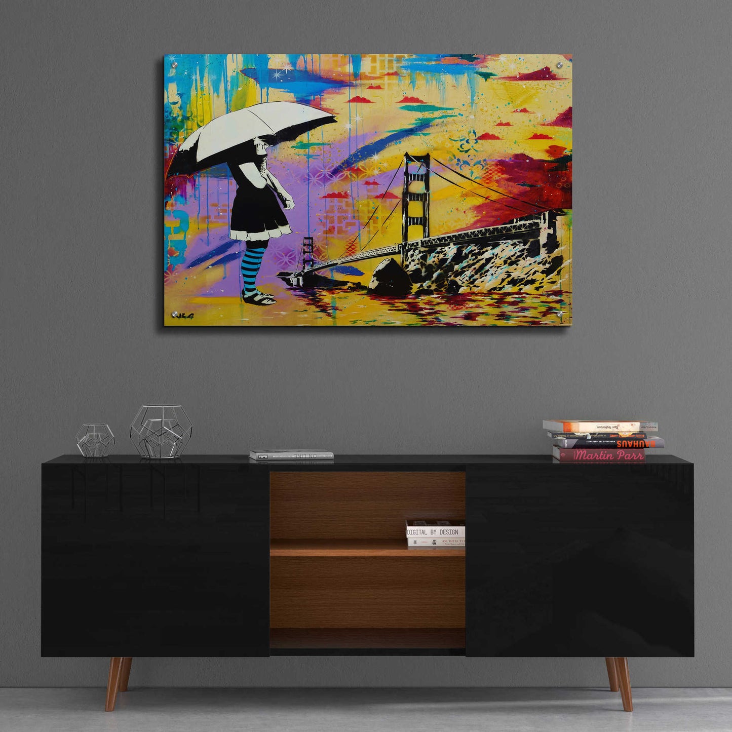 Epic Art 'Shelter at Bay' by AbcArtAttack, Acrylic Glass Wall Art,36x24