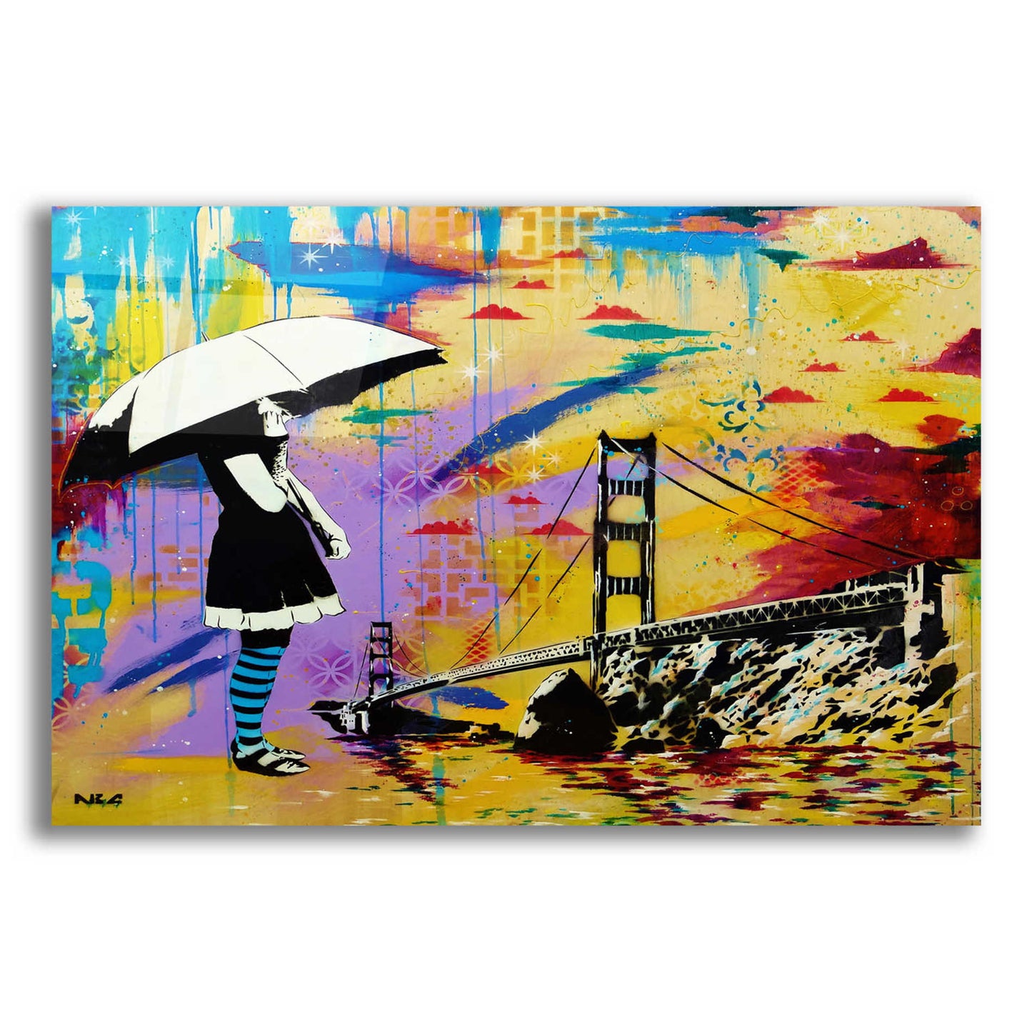 Epic Art 'Shelter at Bay' by AbcArtAttack, Acrylic Glass Wall Art