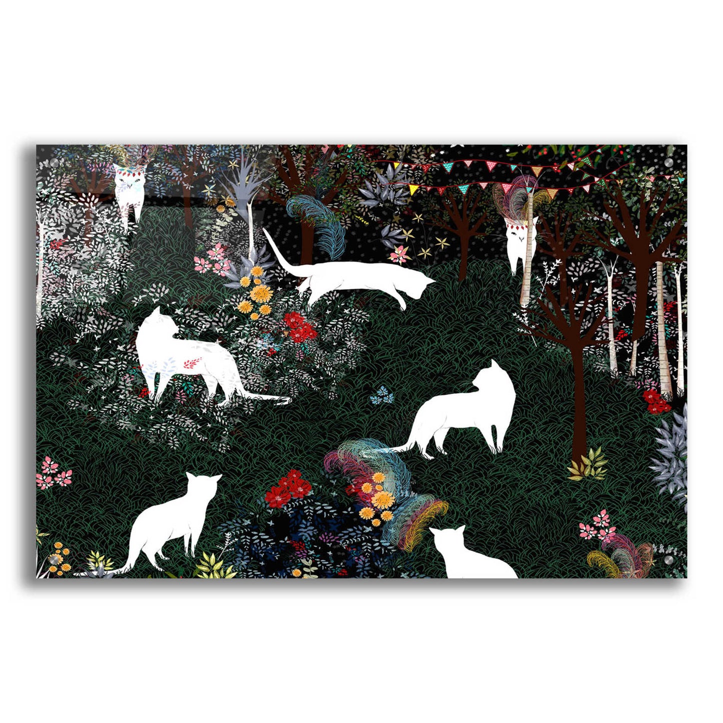 Epic Art 'Cat Heaven' by Art & Ghosts, Acrylic Glass Wall Art,36x24