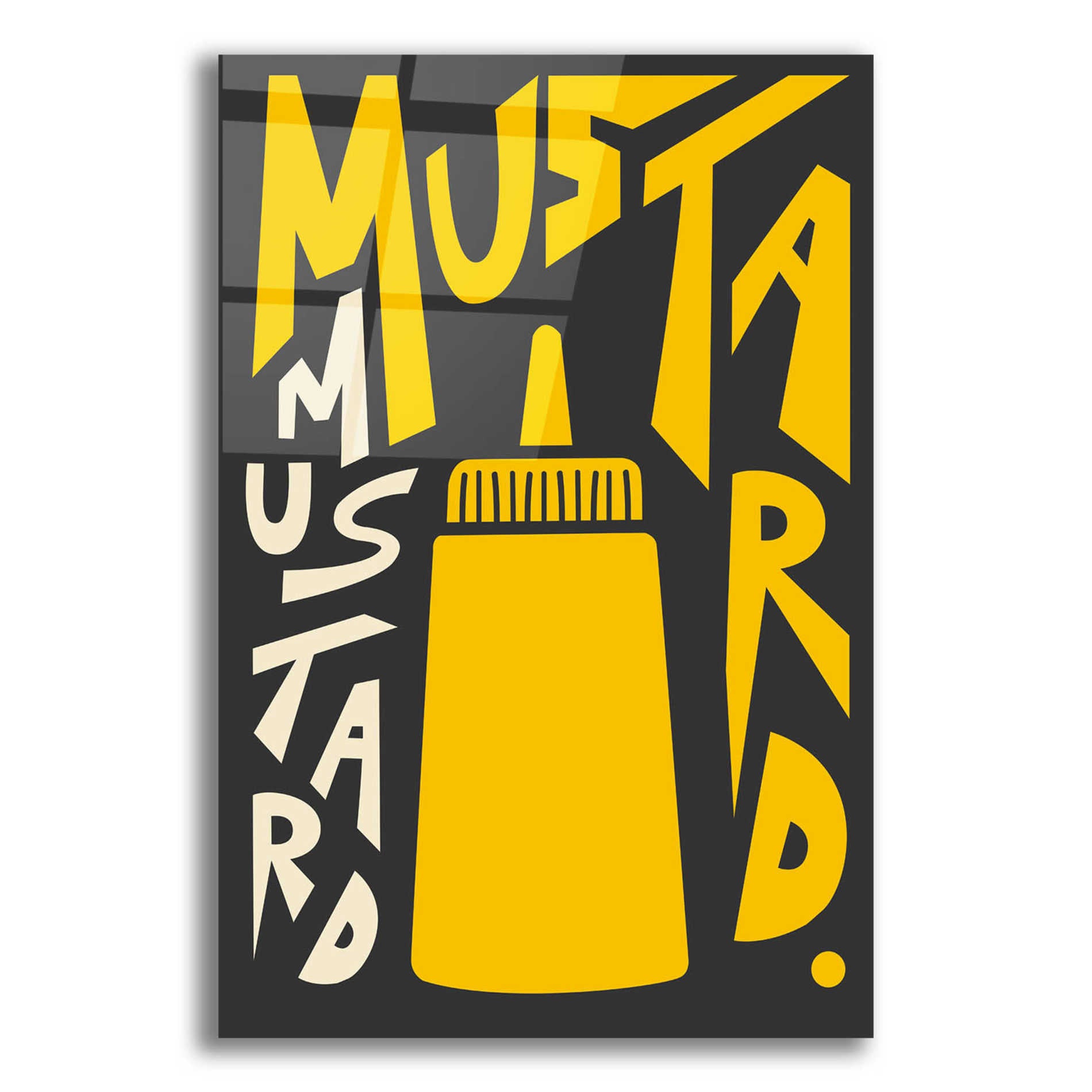 Epic Art 'Kitchen Mustard' by Ayse, Acrylic Glass Wall Art,12x16