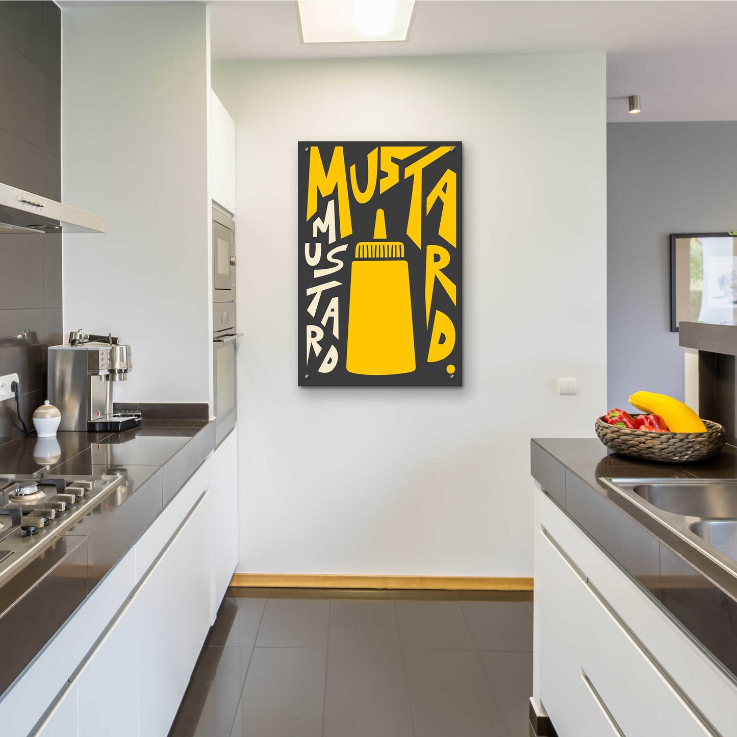 Epic Art 'Kitchen Mustard' by Ayse, Acrylic Glass Wall Art,24x36