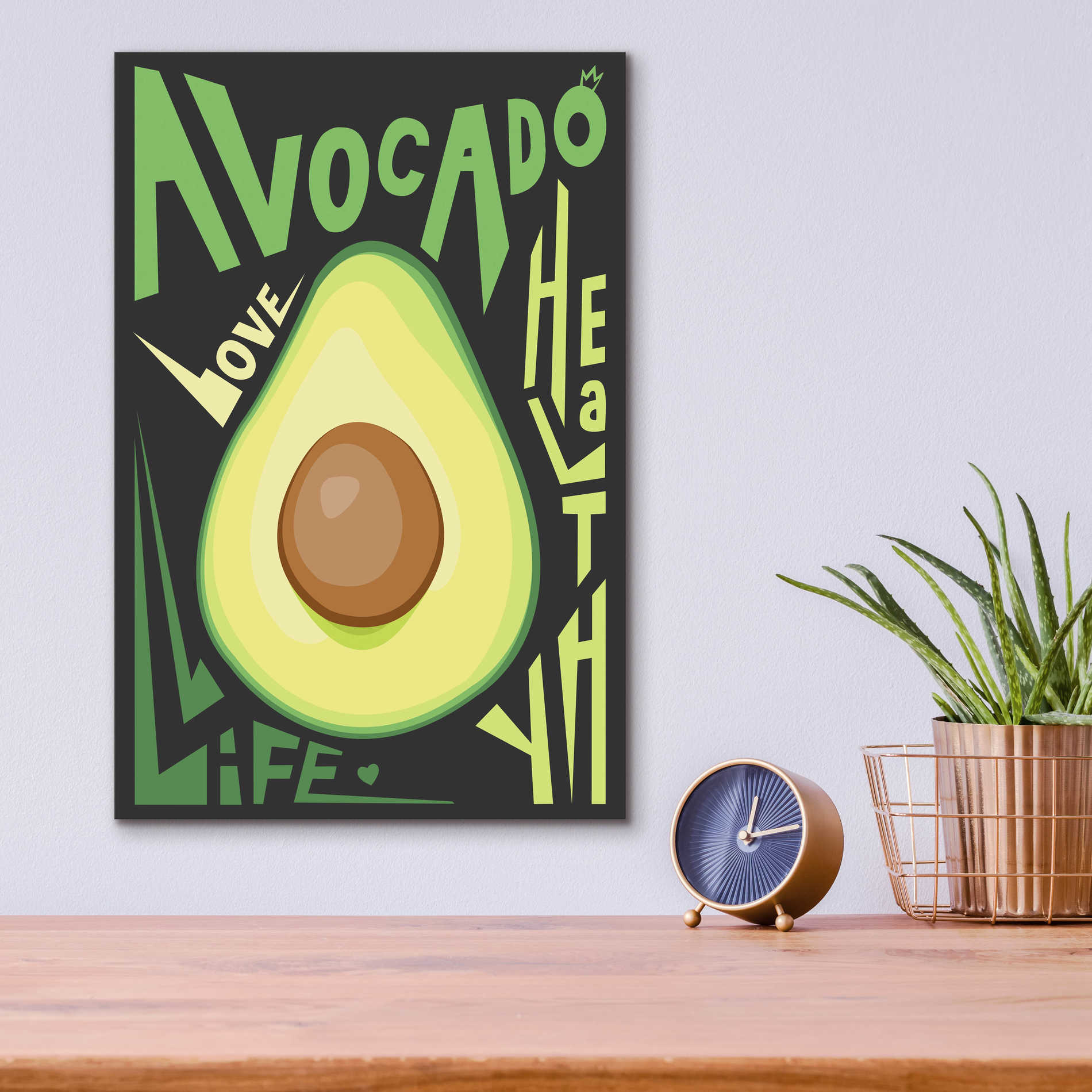Epic Art 'Kitchen Avocado' by Ayse, Acrylic Glass Wall Art,12x16