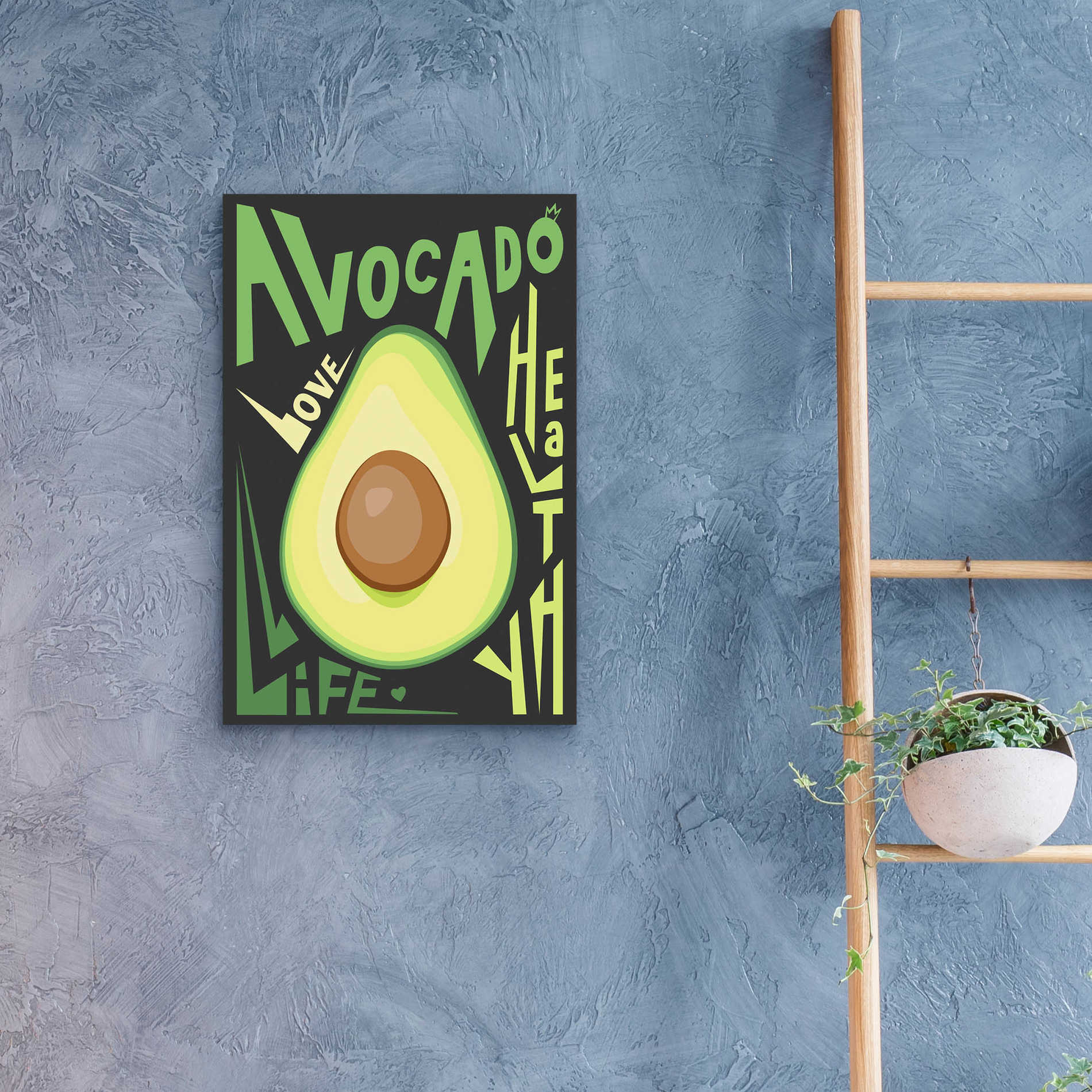 Epic Art 'Kitchen Avocado' by Ayse, Acrylic Glass Wall Art,16x24