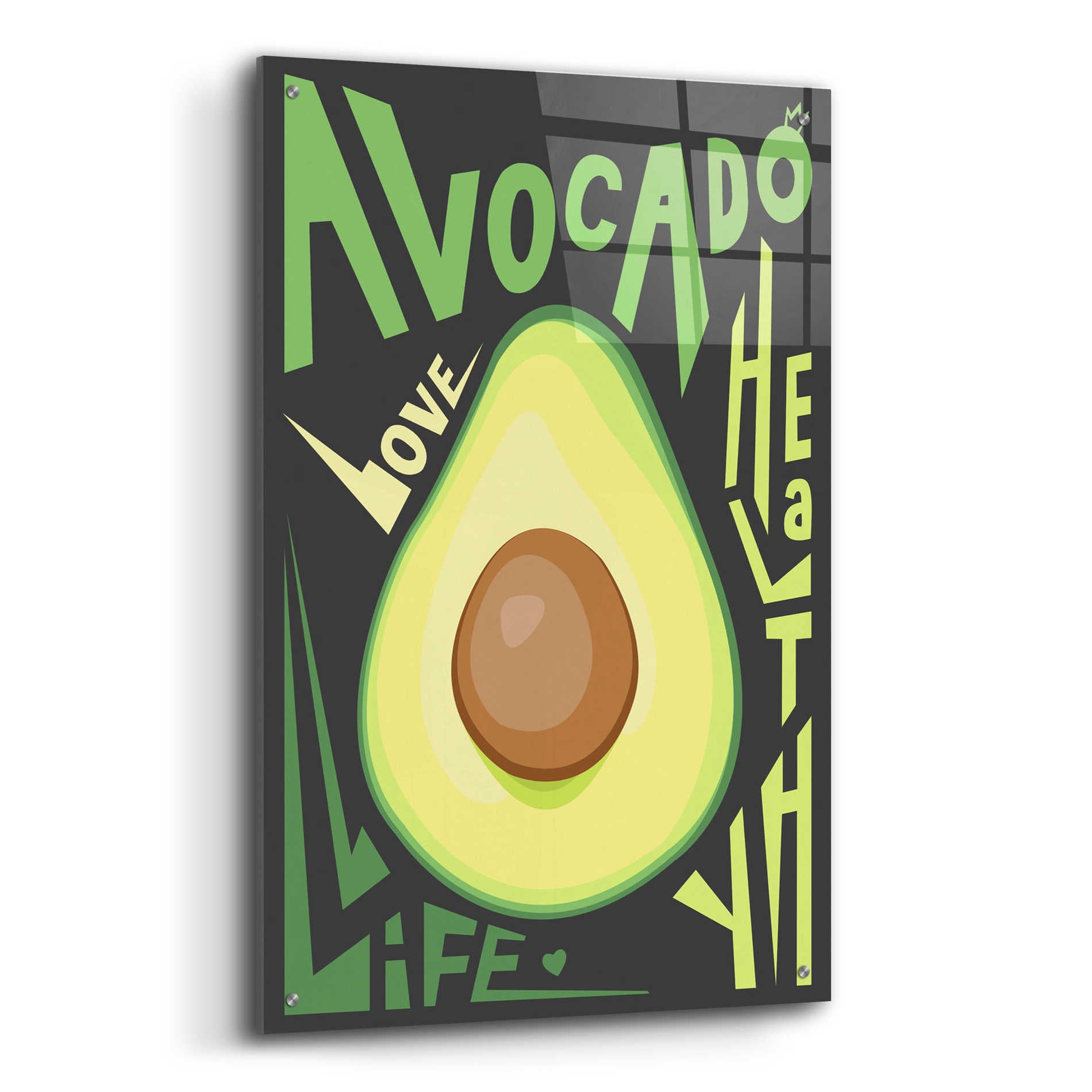 Epic Art 'Kitchen Avocado' by Ayse, Acrylic Glass Wall Art,24x36