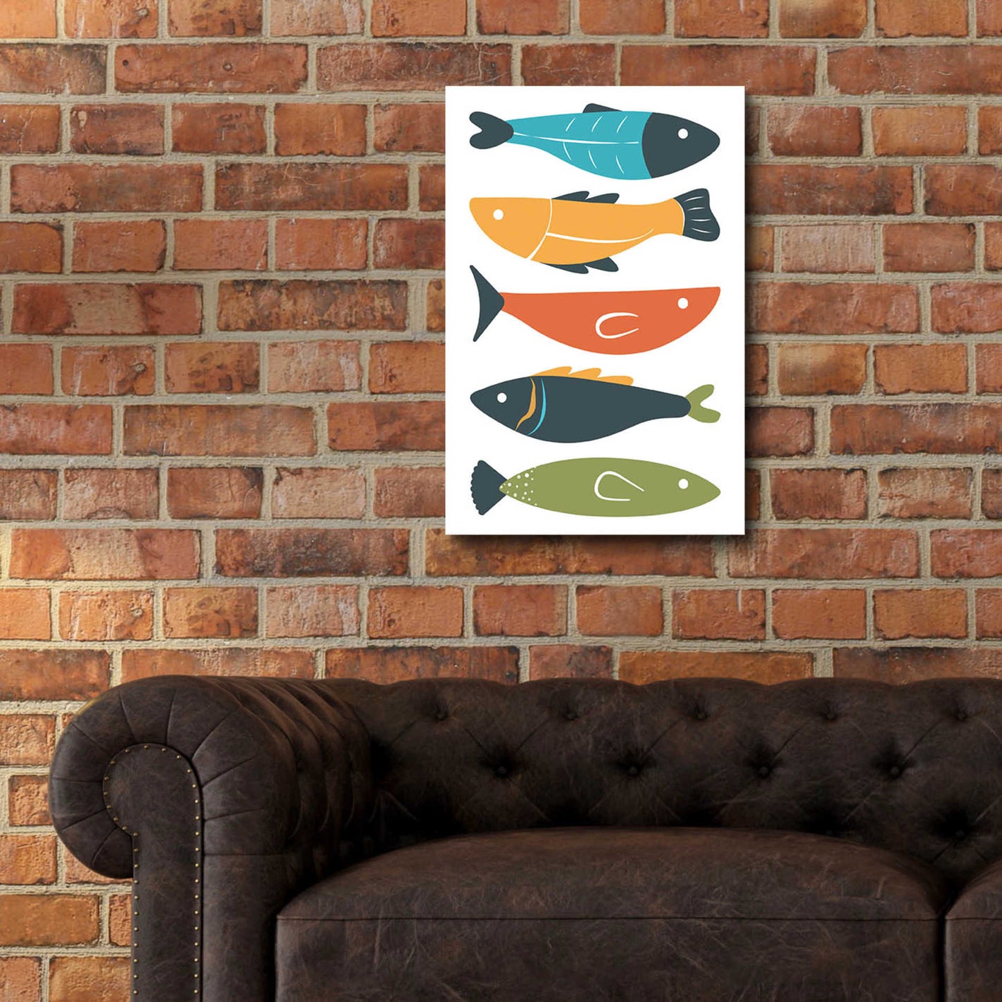 Epic Art 'Playful Fish' by Ayse, Acrylic Glass Wall Art,16x24