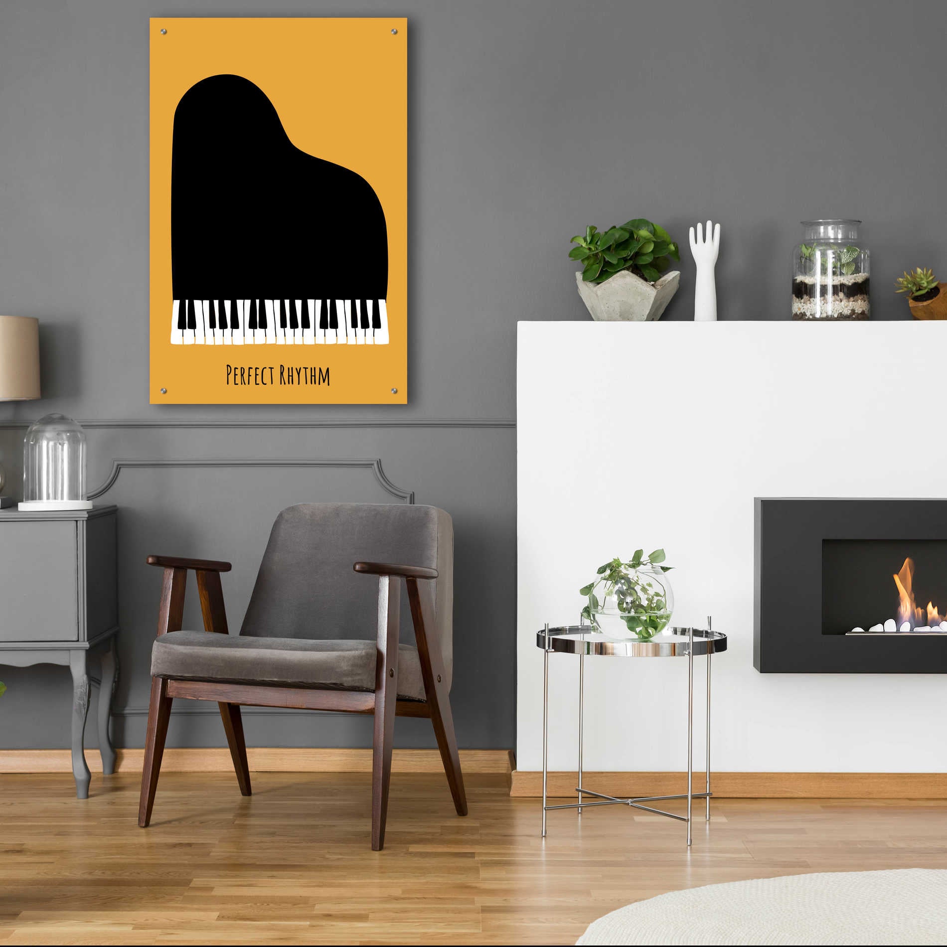 Epic Art 'Piano' by Ayse, Acrylic Glass Wall Art,24x36