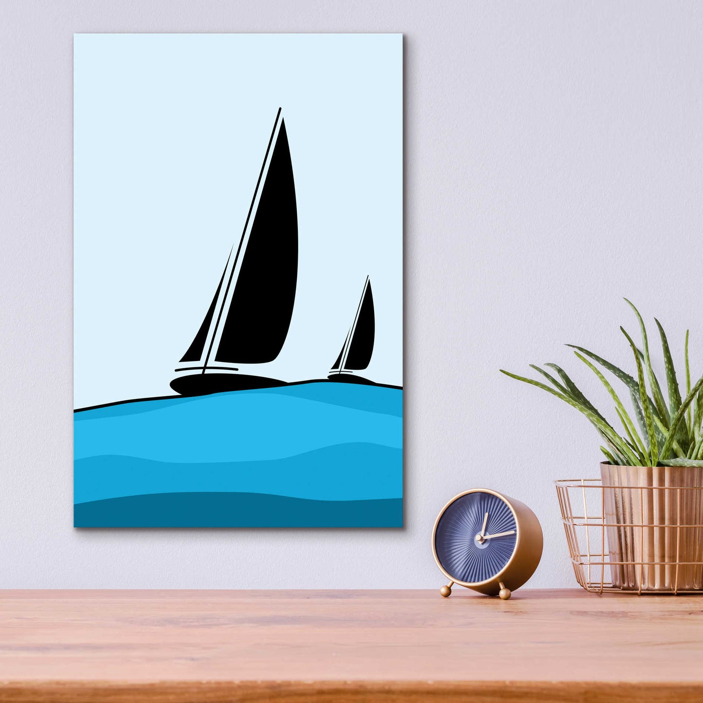 Epic Art 'Sailing' by Ayse, Acrylic Glass Wall Art,12x16