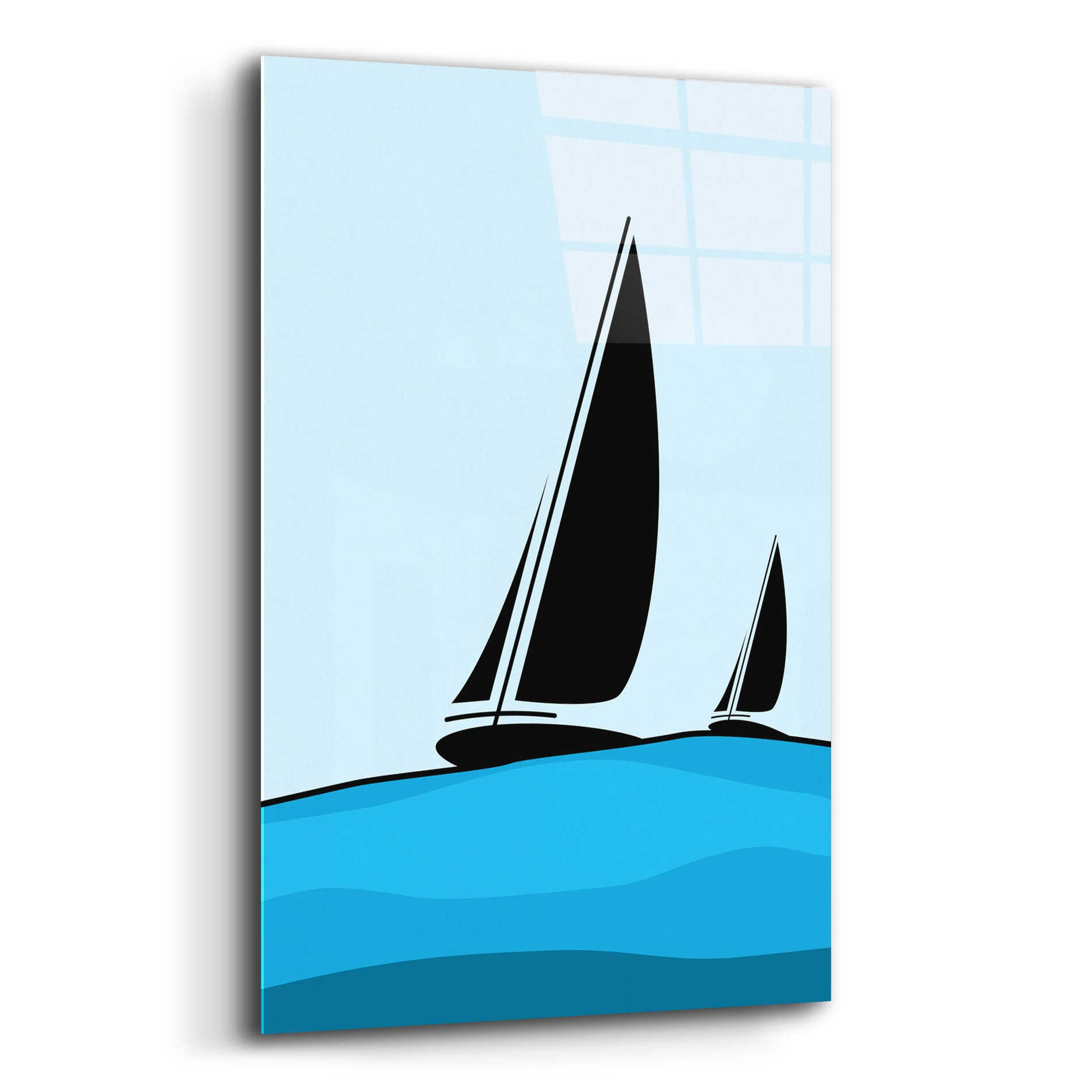 Epic Art 'Sailing' by Ayse, Acrylic Glass Wall Art,16x24