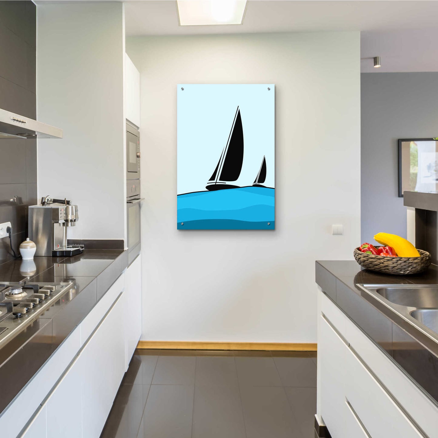 Epic Art 'Sailing' by Ayse, Acrylic Glass Wall Art,24x36