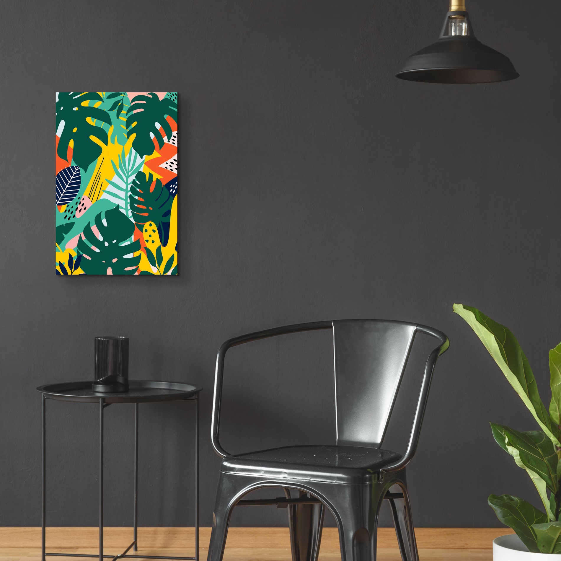 Epic Art 'Tropical Leaves One' by Ayse, Acrylic Glass Wall Art,16x24