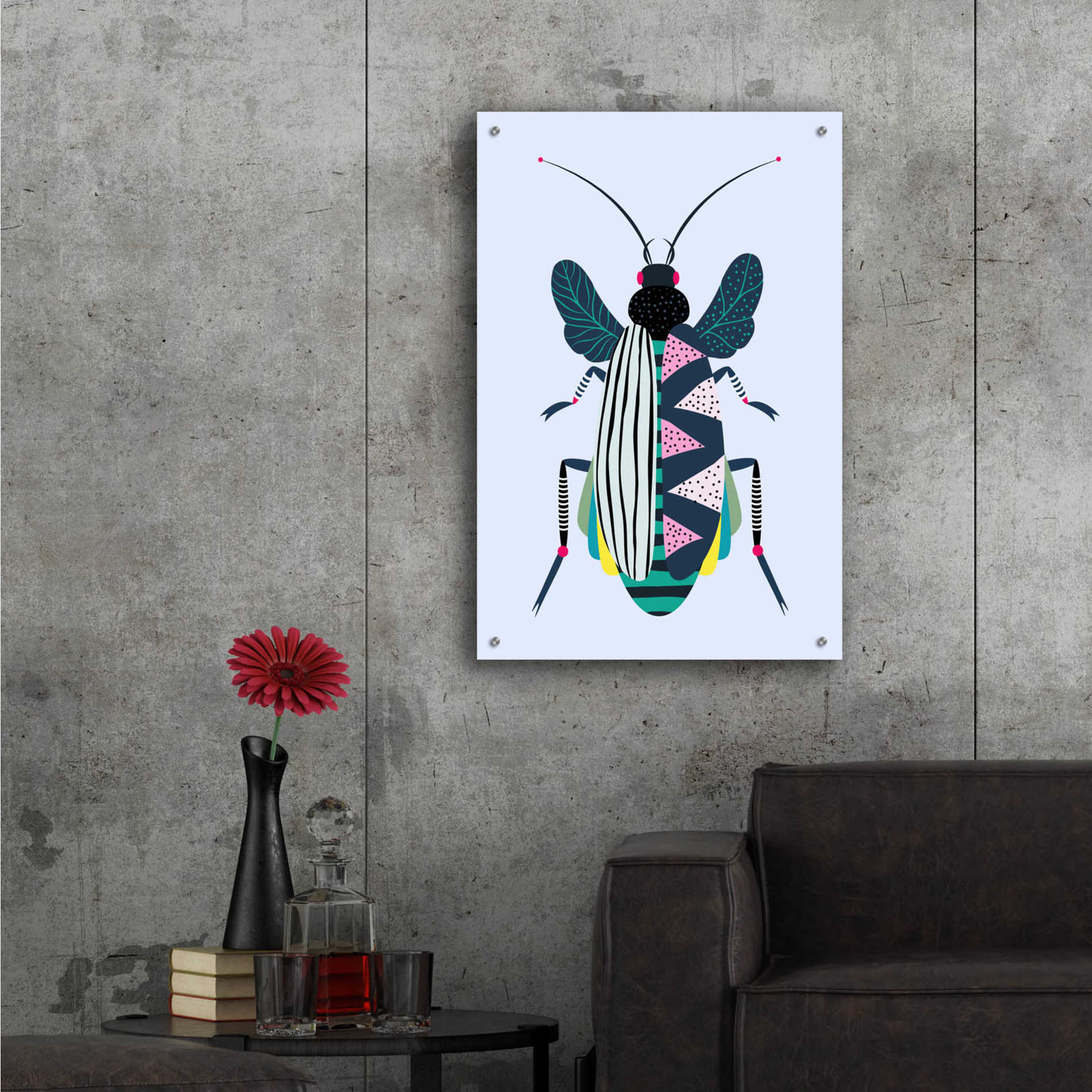 Epic Art 'Beetle' by Ayse, Acrylic Glass Wall Art,24x36