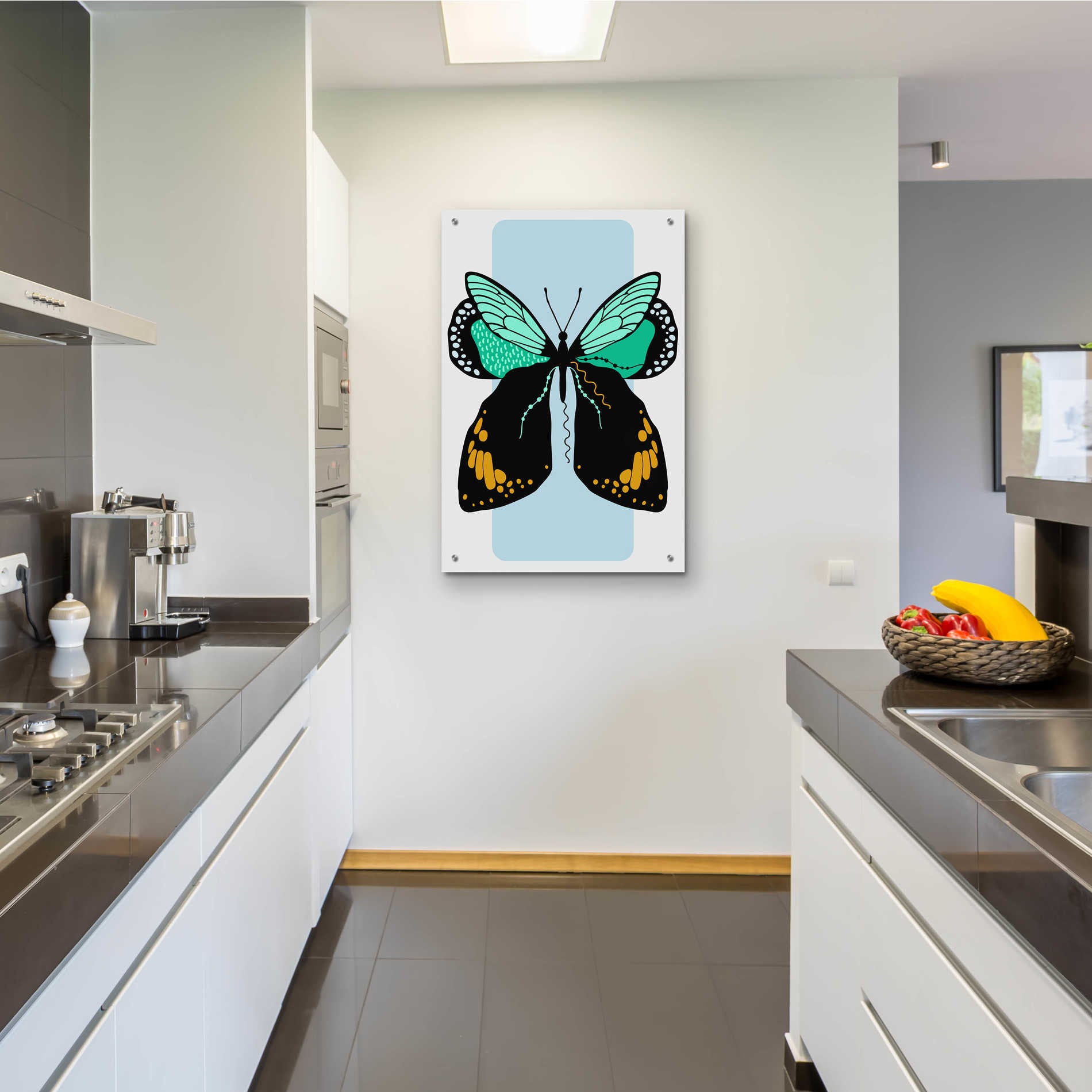 Epic Art 'Butterfly' by Ayse, Acrylic Glass Wall Art,24x36