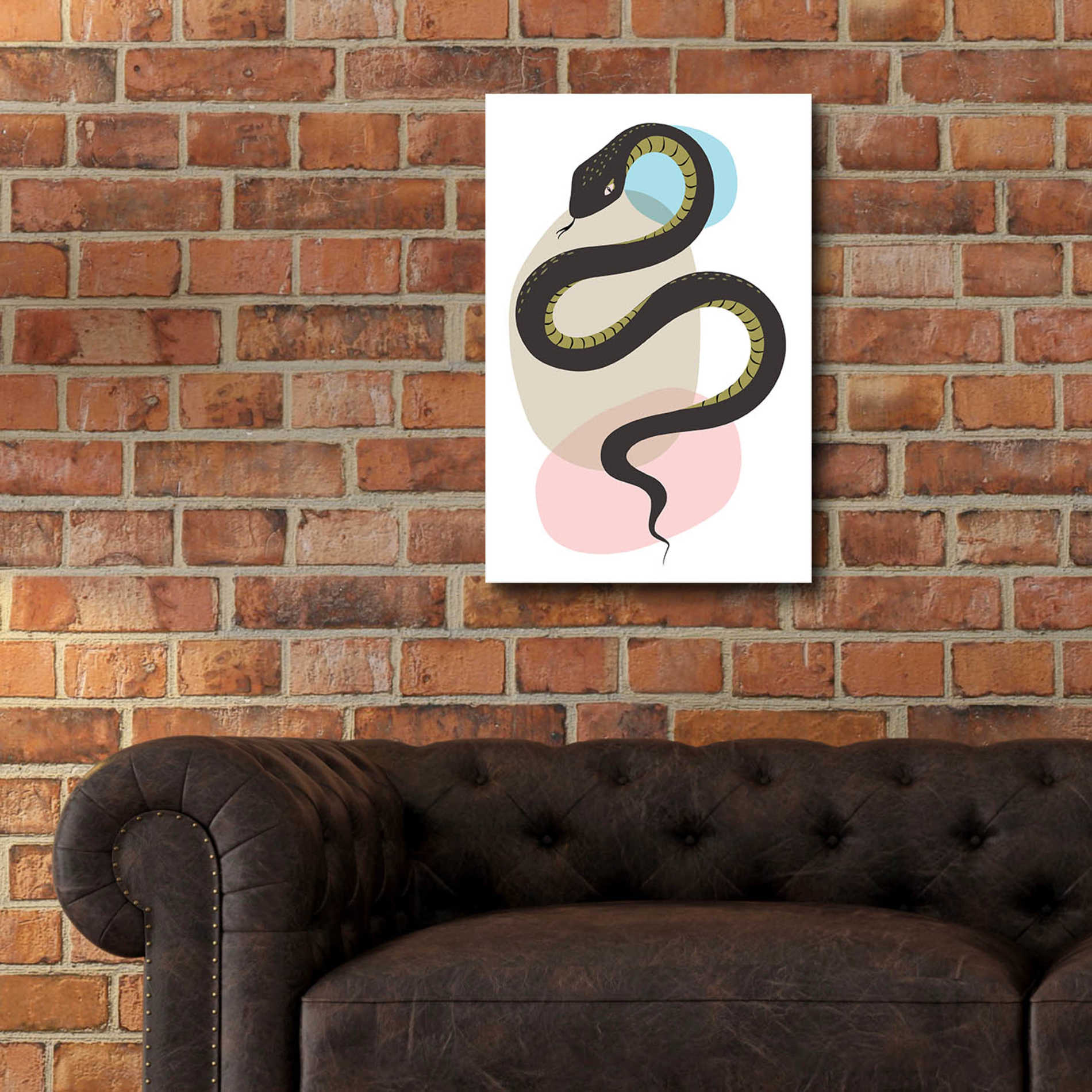 Epic Art 'Snake' by Ayse, Acrylic Glass Wall Art,16x24