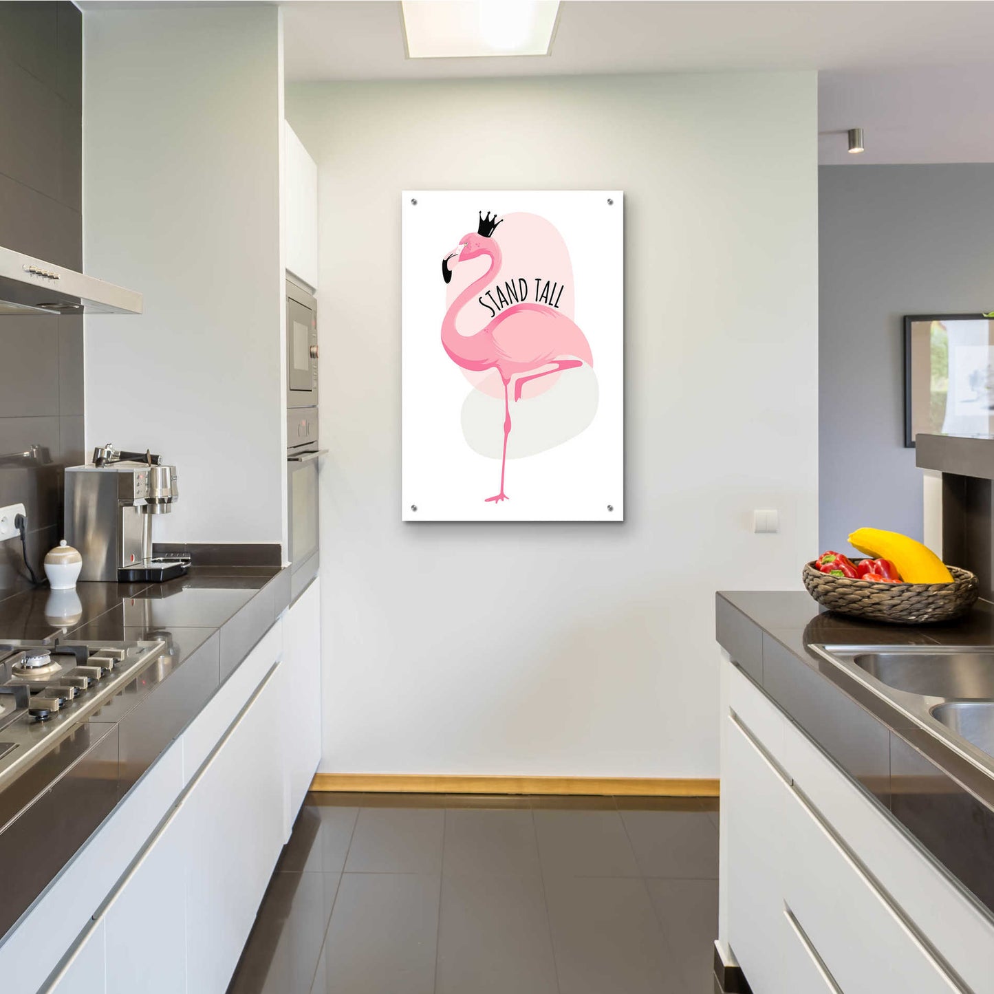 Epic Art 'Flamingo' by Ayse, Acrylic Glass Wall Art,24x36