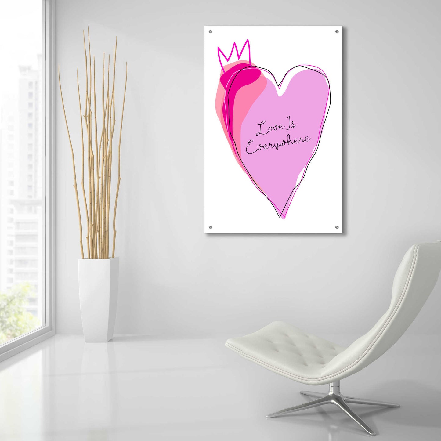 Epic Art 'Love is Everywhere' by Ayse, Acrylic Glass Wall Art,24x36