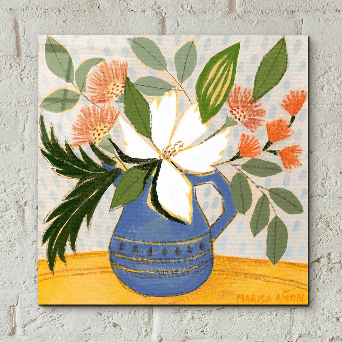 Epic Art 'April Florals 11' by Marisa Anon, Acrylic Glass Wall Art,12x12