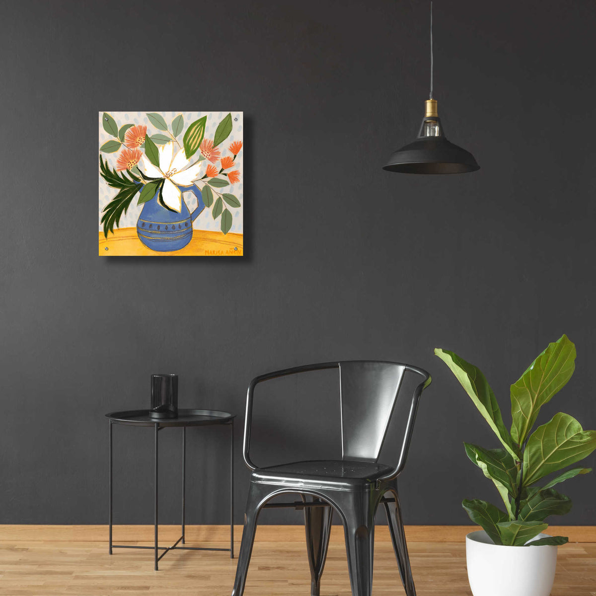 Epic Art 'April Florals 11' by Marisa Anon, Acrylic Glass Wall Art,24x24