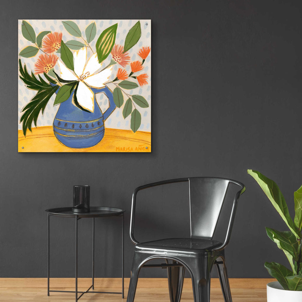 Epic Art 'April Florals 11' by Marisa Anon, Acrylic Glass Wall Art,36x36
