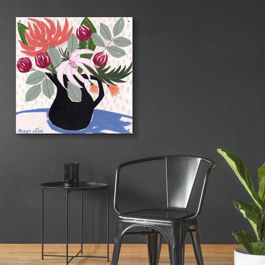 Epic Art 'April Florals 12' by Marisa Anon, Acrylic Glass Wall Art,36x36
