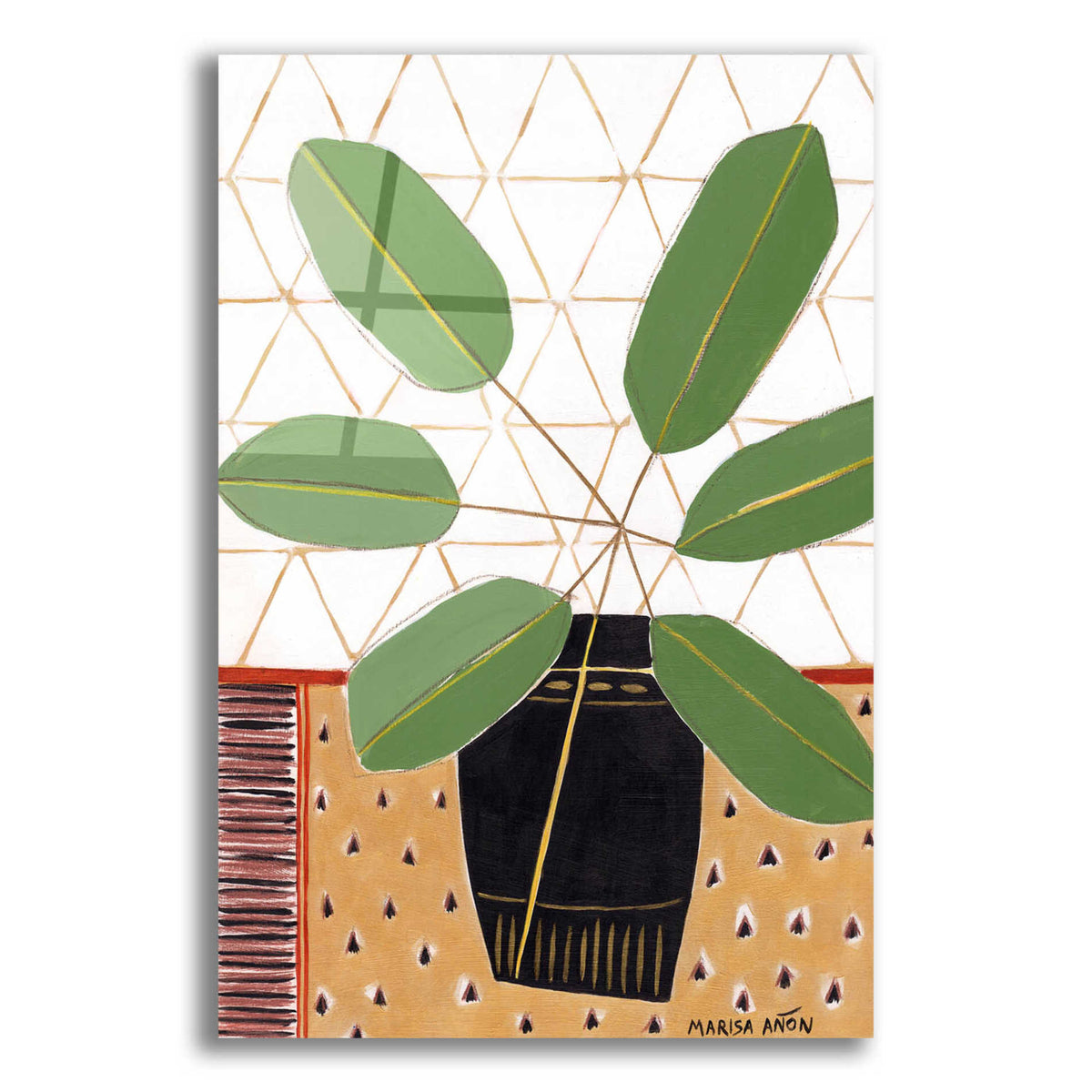 Epic Art 'Gold Tablecloth 4' by Marisa Anon, Acrylic Glass Wall Art