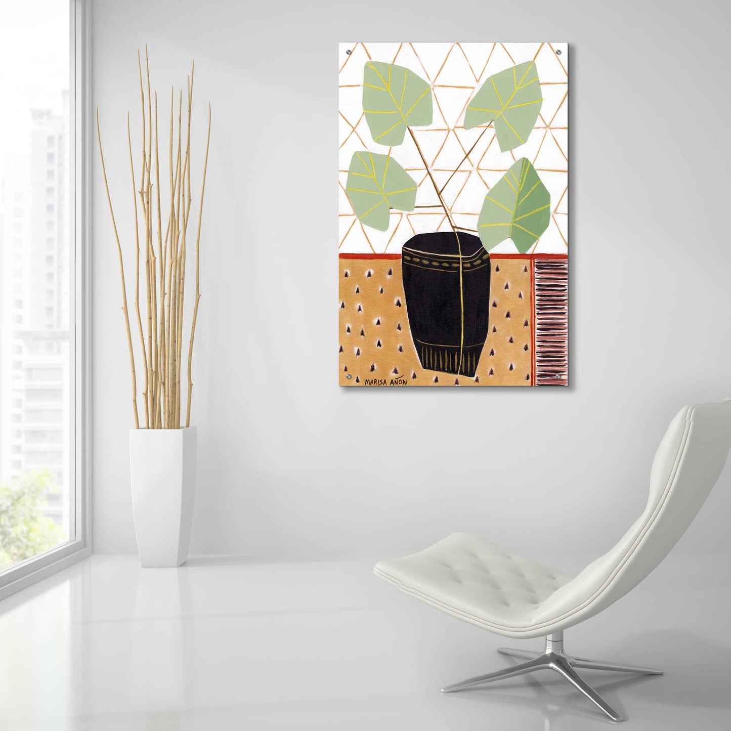 Epic Art 'Gold Tablecloth 5' by Marisa Anon, Acrylic Glass Wall Art,24x36