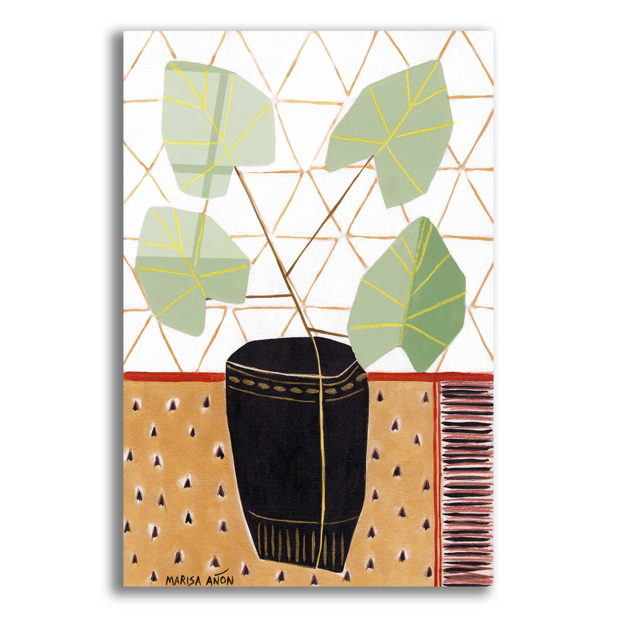 Epic Art 'Gold Tablecloth 5' by Marisa Anon, Acrylic Glass Wall Art