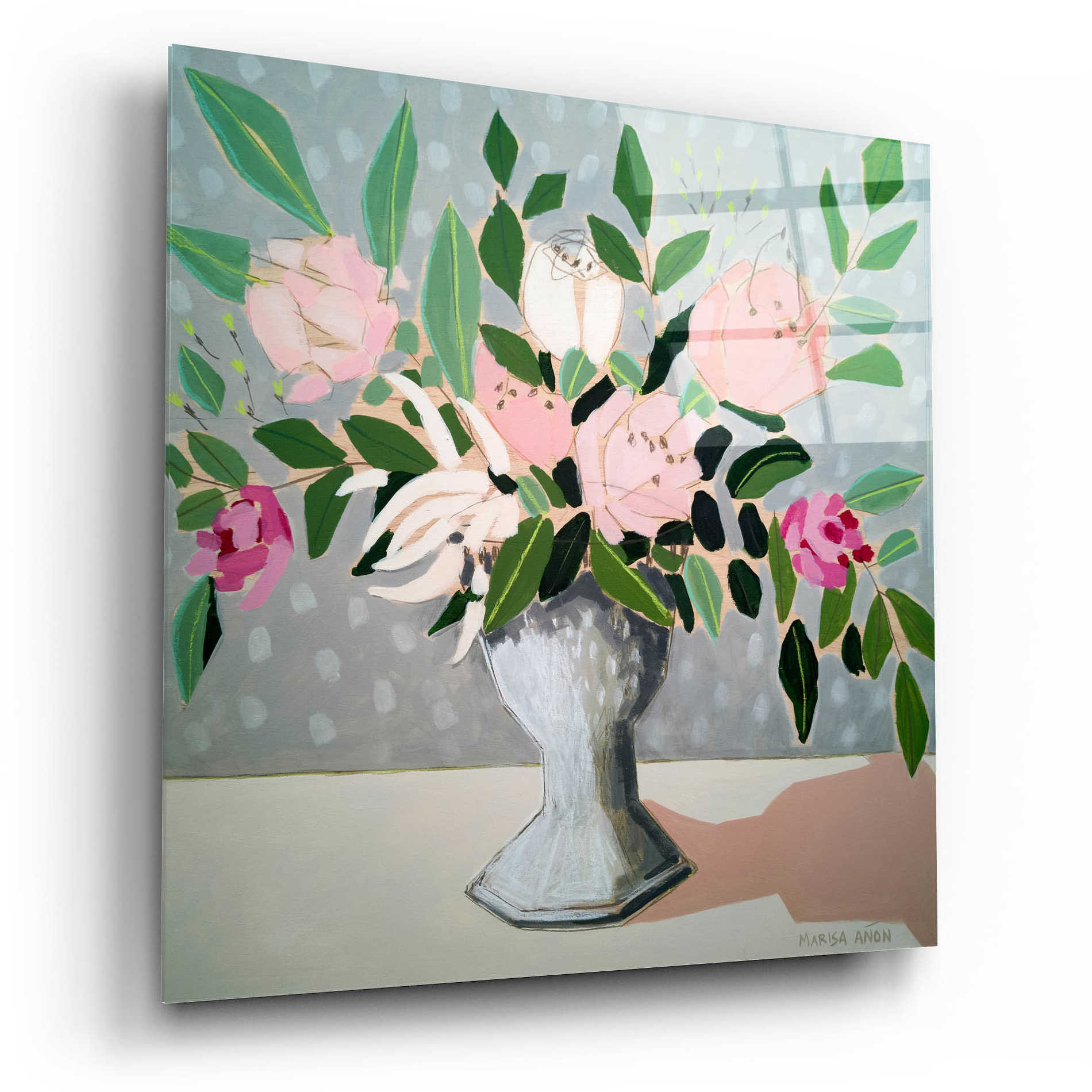 Epic Art 'Spring Florals 1' by Marisa Anon, Acrylic Glass Wall Art,12x12