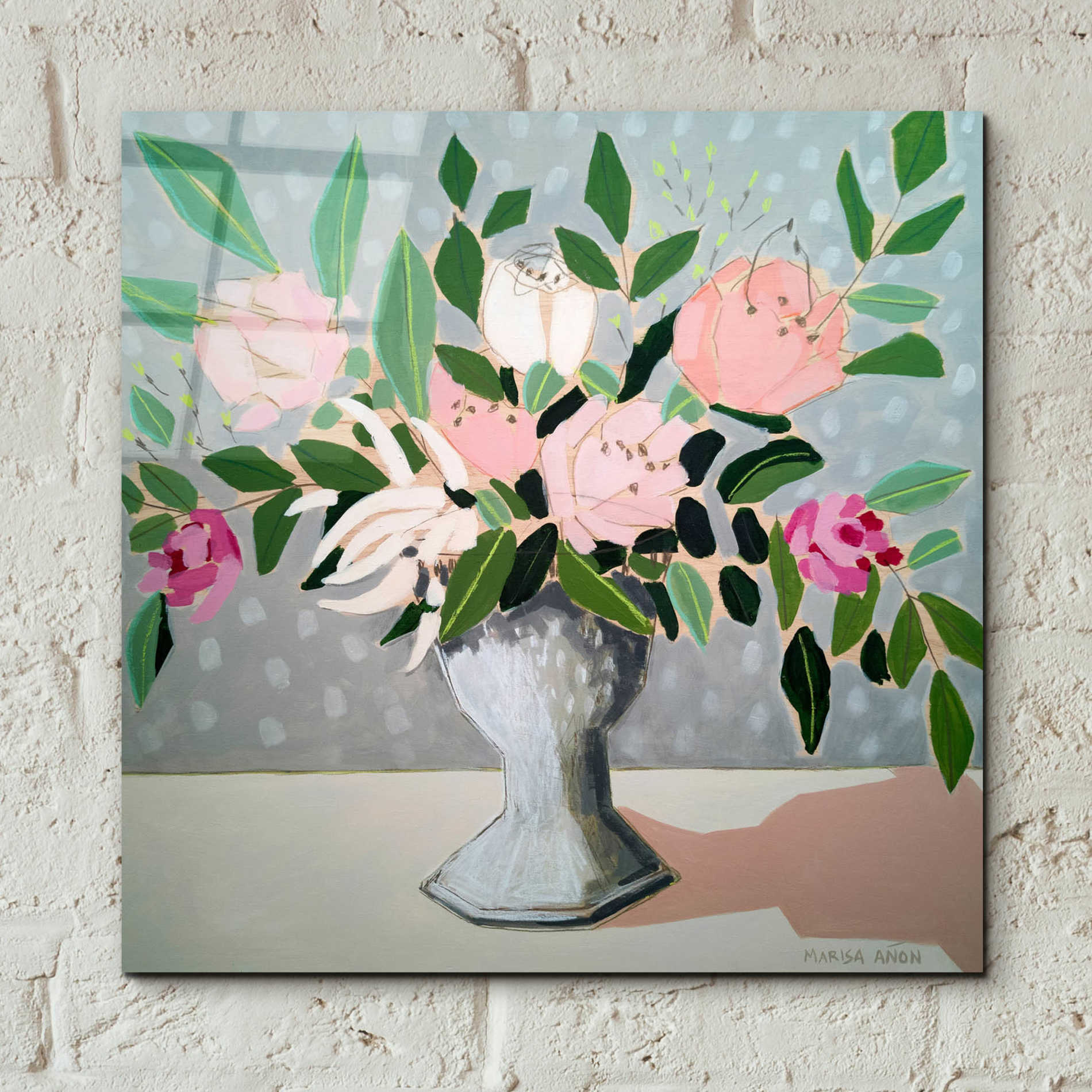 Epic Art 'Spring Florals 1' by Marisa Anon, Acrylic Glass Wall Art,12x12