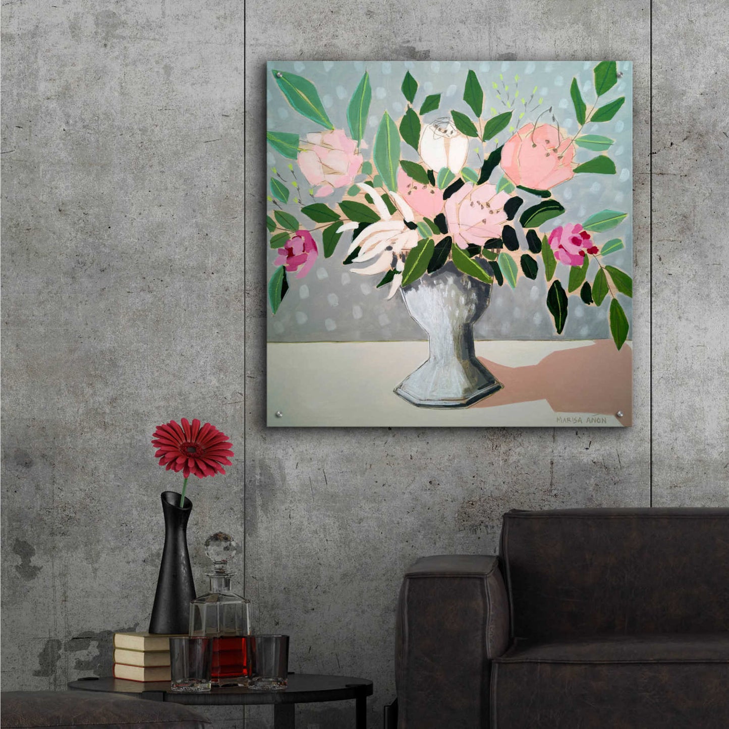 Epic Art 'Spring Florals 1' by Marisa Anon, Acrylic Glass Wall Art,36x36