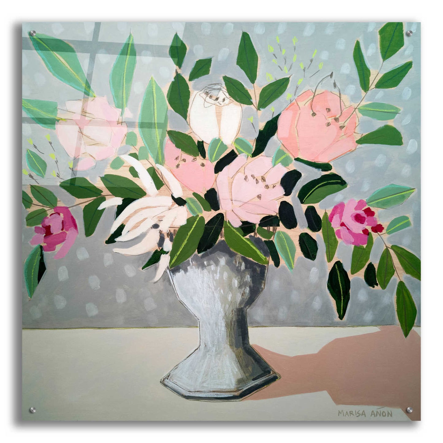Epic Art 'Spring Florals 1' by Marisa Anon, Acrylic Glass Wall Art,36x36
